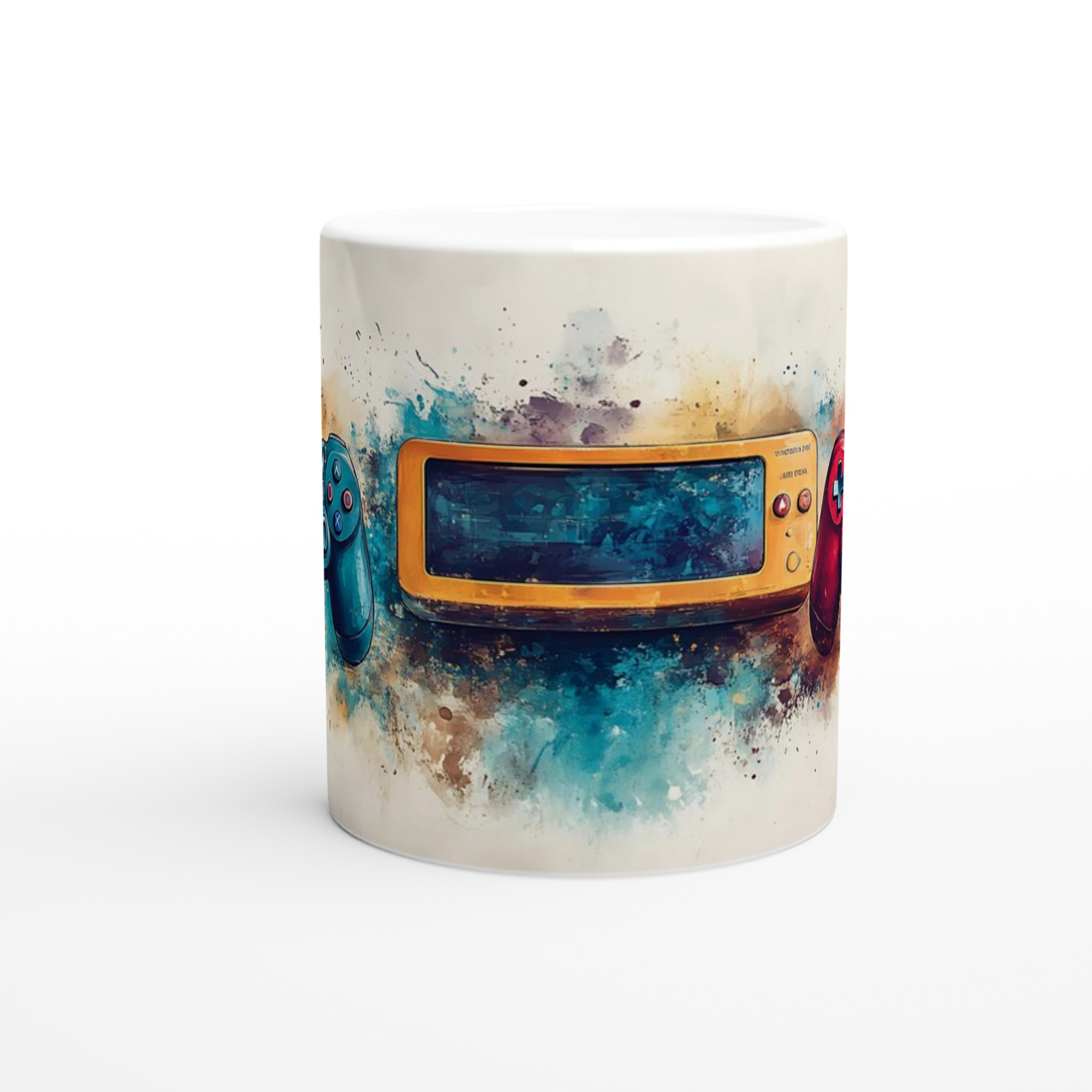 Retro Gaming Watercolor Mugg - Välj din favoritfärg och spela med stil! 8 309c0ed9-d896-4809-8c2a-ce7f13049cc7