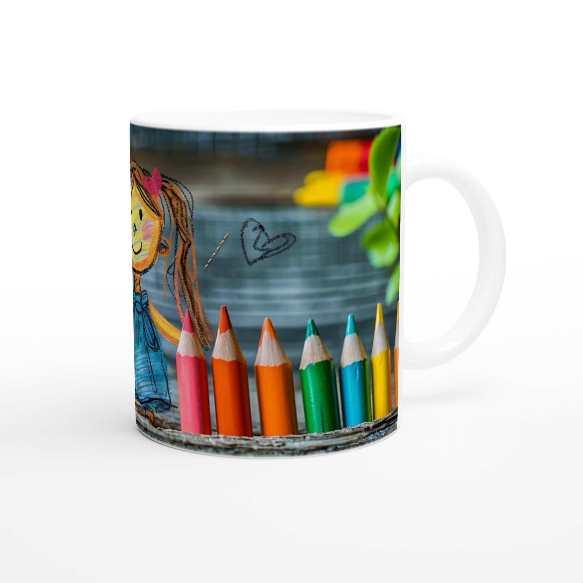 Kreativ Glädje: 11oz Keramisk Mugg med Lekfullt Barndesign – Välj Din Färg! 9 311bba2b-d21b-480b-b2f2-c5397442c004