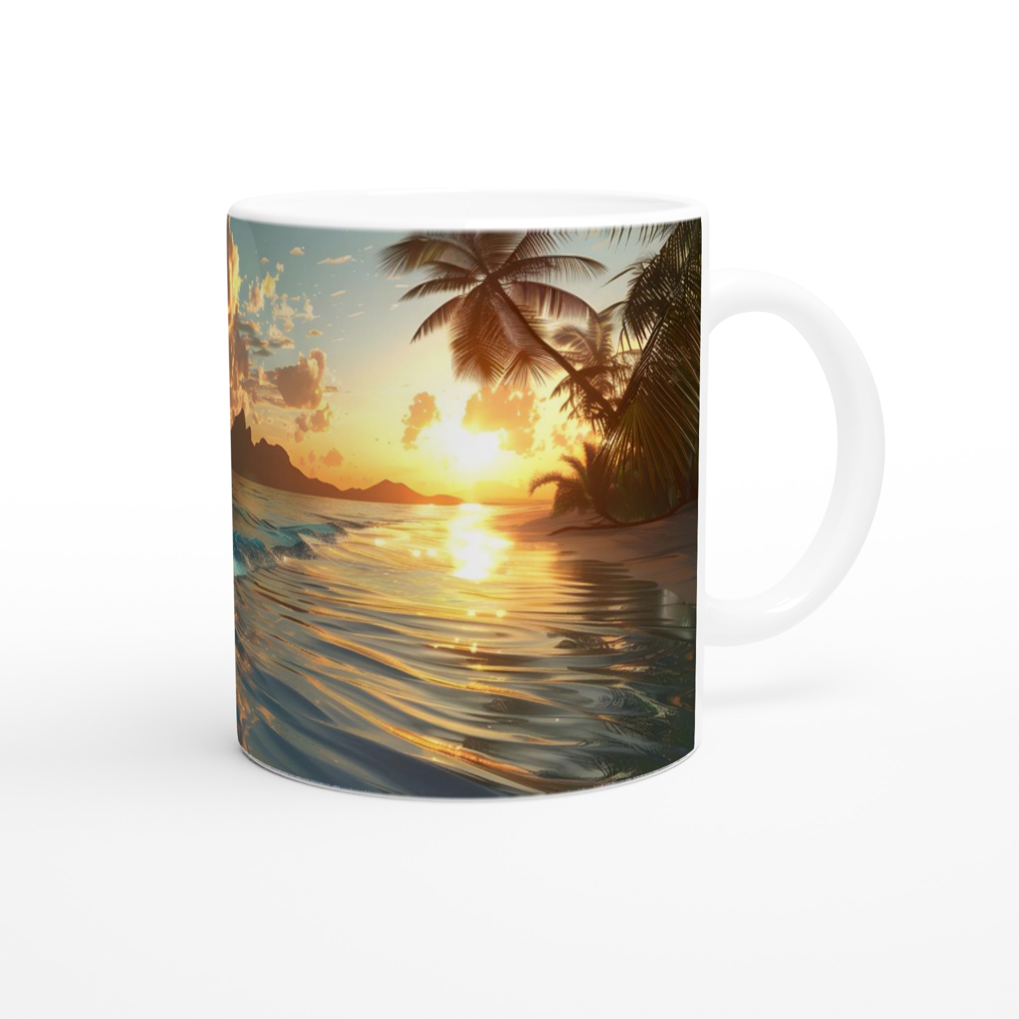 Solnedgång över tropisk strand 11oz keramikmugg – Din dagliga dos av paradis i sju färger 9 313cbfe8-c410-481b-95b0-57744081b2a5
