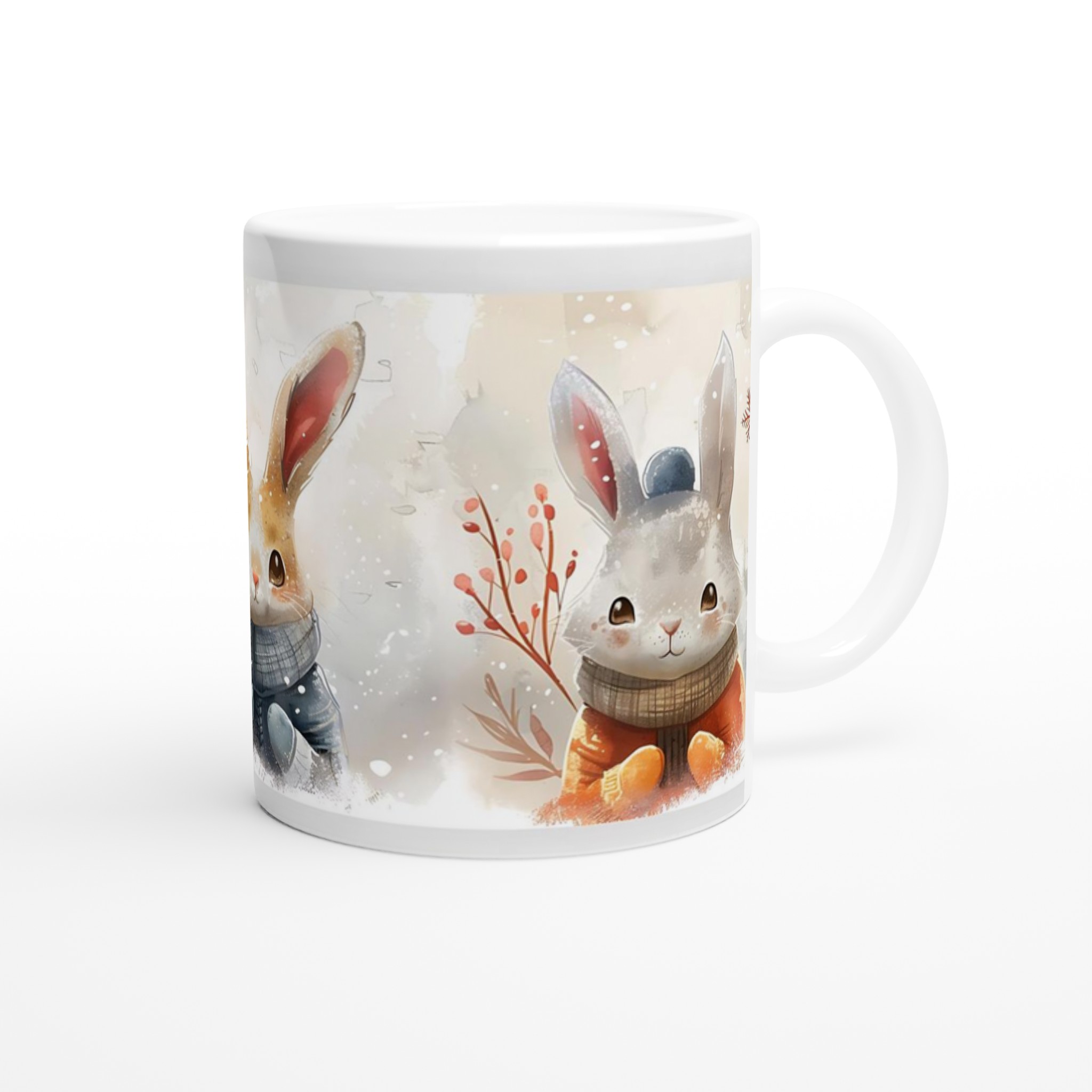 Mysiga Vinterkaniner 11oz Keramisk Mugg – Välj din Färg för en Bedårande Fikastund! 9 31538f24-0e9c-4a1d-9025-e7fbe223ec8d
