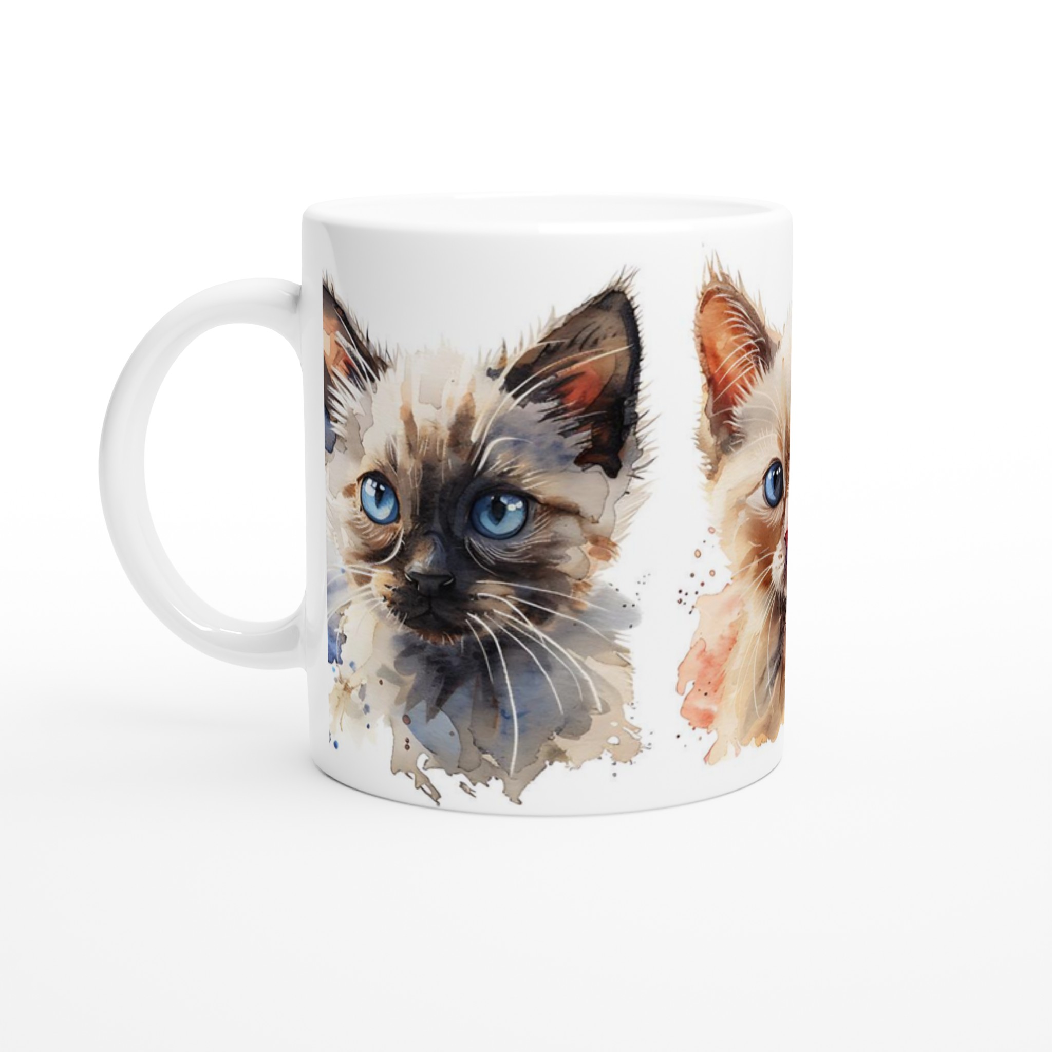 Akvarell Kattungemugg - Charmig 11oz Keramikmugg i Valfri Färg 1 31a10821-19ac-40b2-8eb6-fb825a793aef