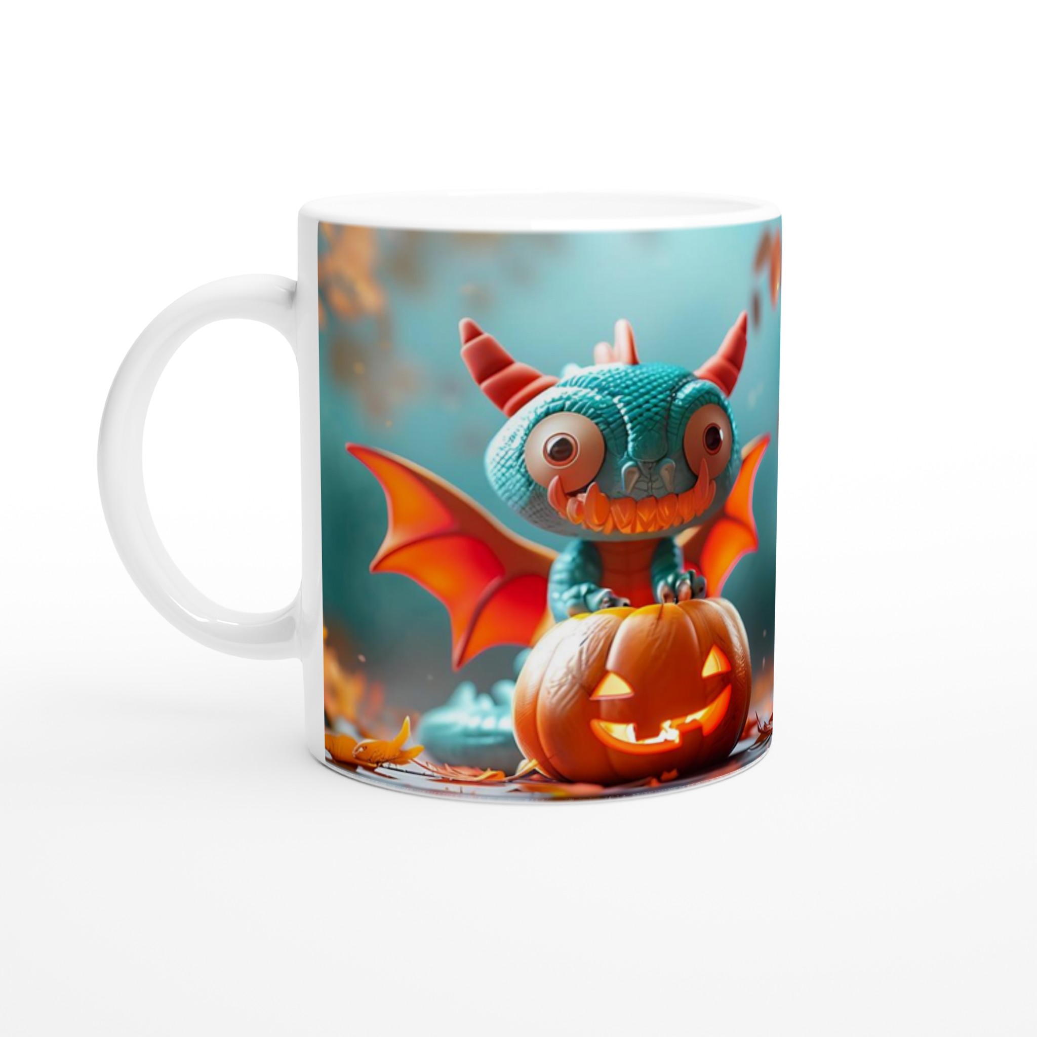 Söt Halloween Mugg med Drake & Pumpa – 11 oz Keramisk Mugg för Mysiga Höststunder 1 31d9ae8e-6753-4063-9dc5-227d07d06e2c