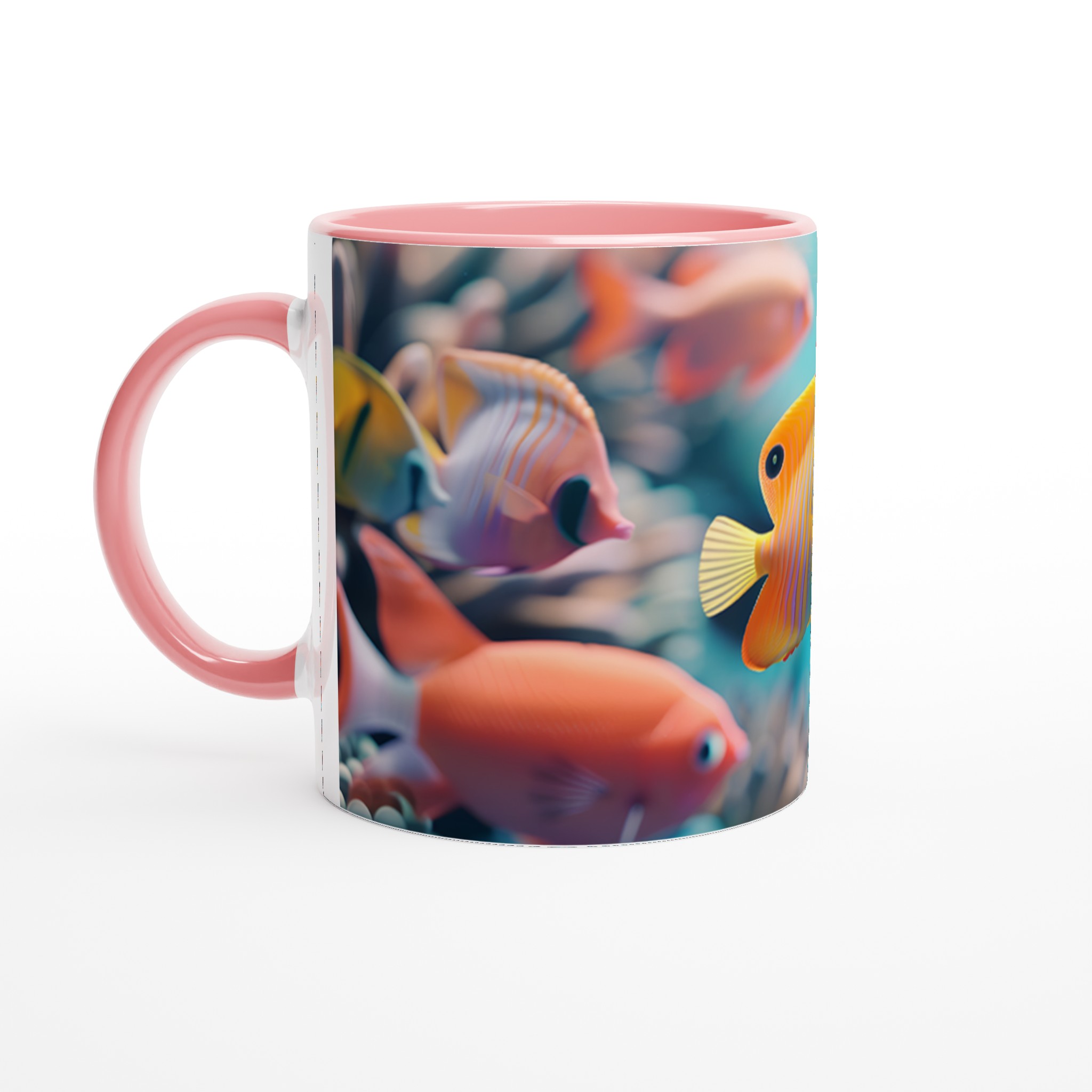 Tropisk Fisk 11oz Keramisk Mugg - Dyk Ner i Havets Färger med Din Favoritfärg! 6 32699a4d-01b4-4cd0-869e-ed5f1b433abd