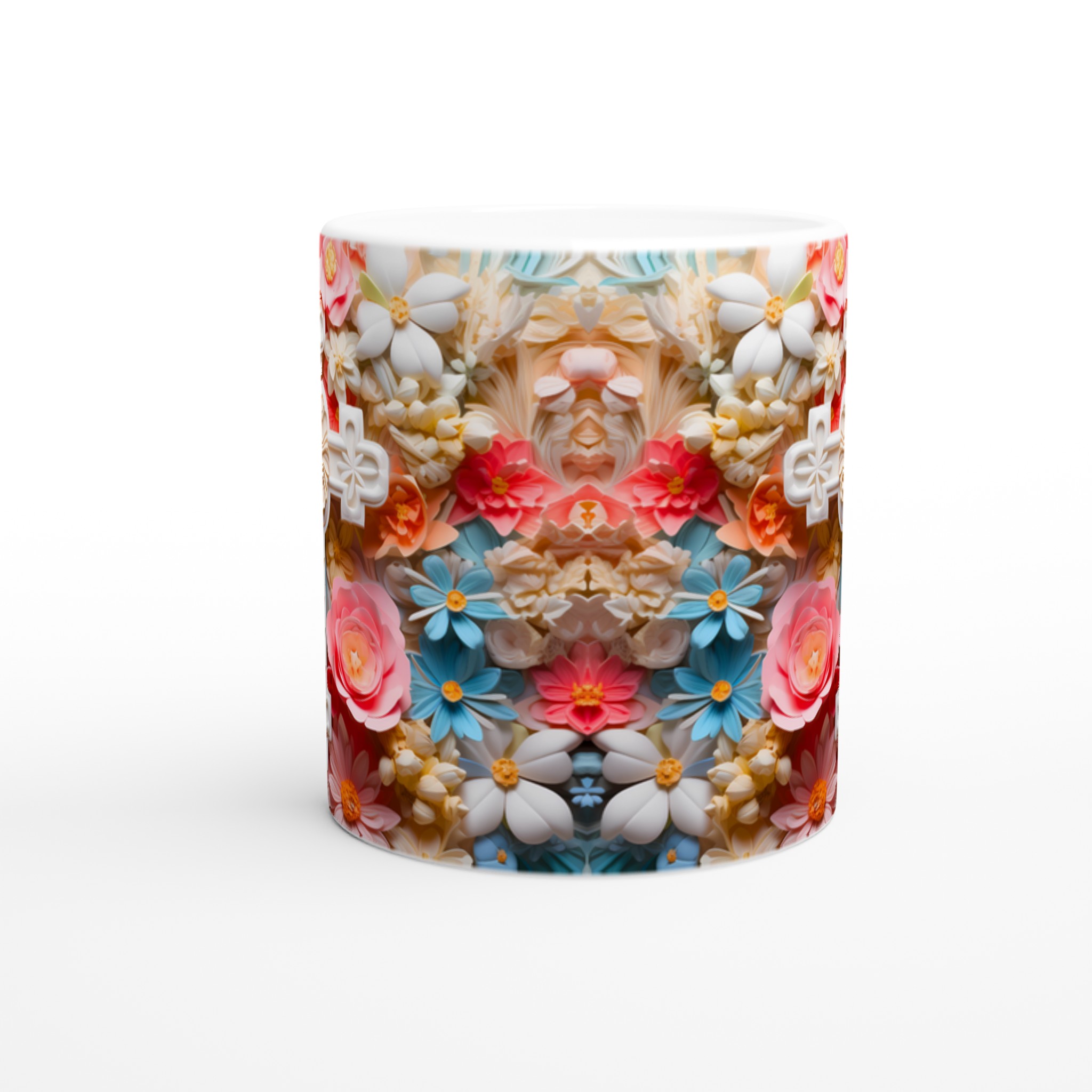 Pastellblomsterprakt 11oz Keramisk Mugg – Drömdesign för Fikastunden 8 32befb04-1b38-4053-85dd-b61f85cd1f2b