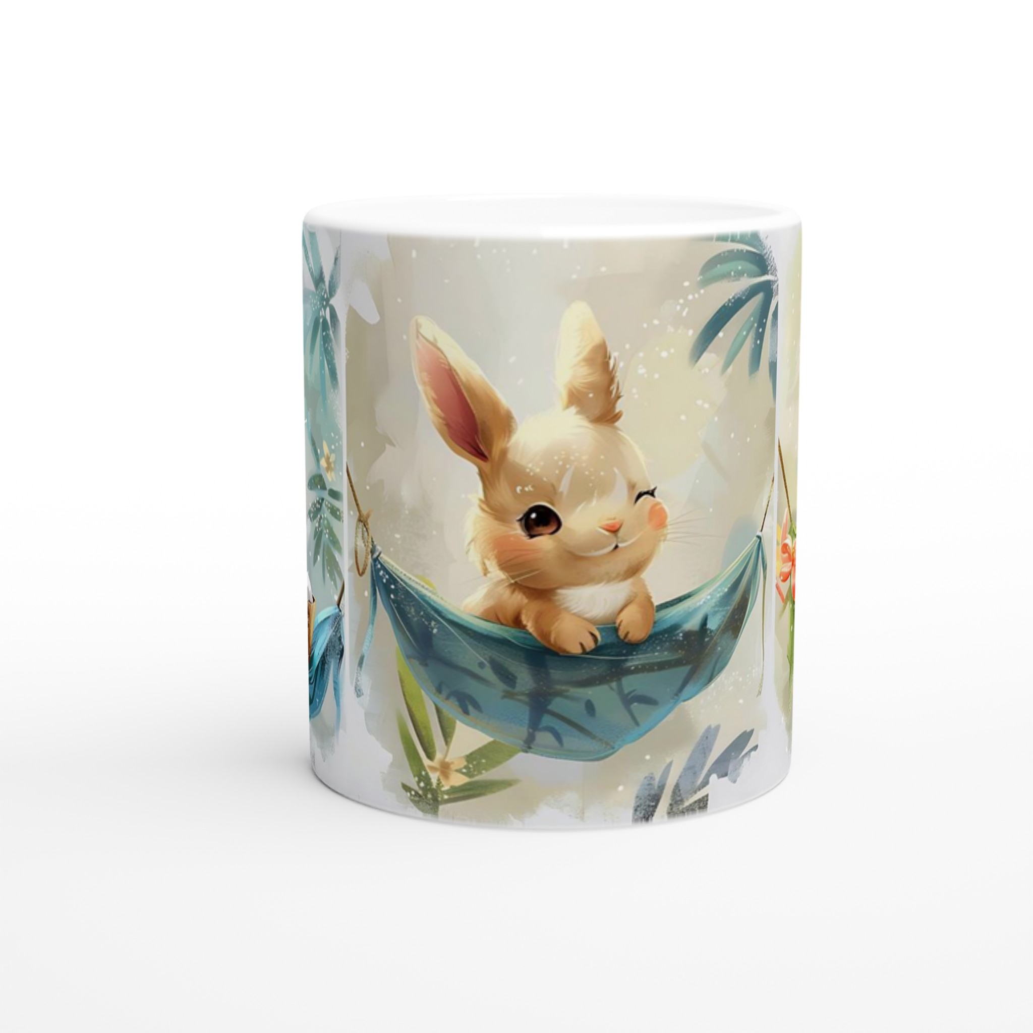 Söta Tropiska Kaniner Mugg – 11oz Keramisk Kaffekopp för Lekfulla Stunder, Välj bland 7 Färger! 8 32f6ae83-9f96-4f46-a8d9-4ff03a111906