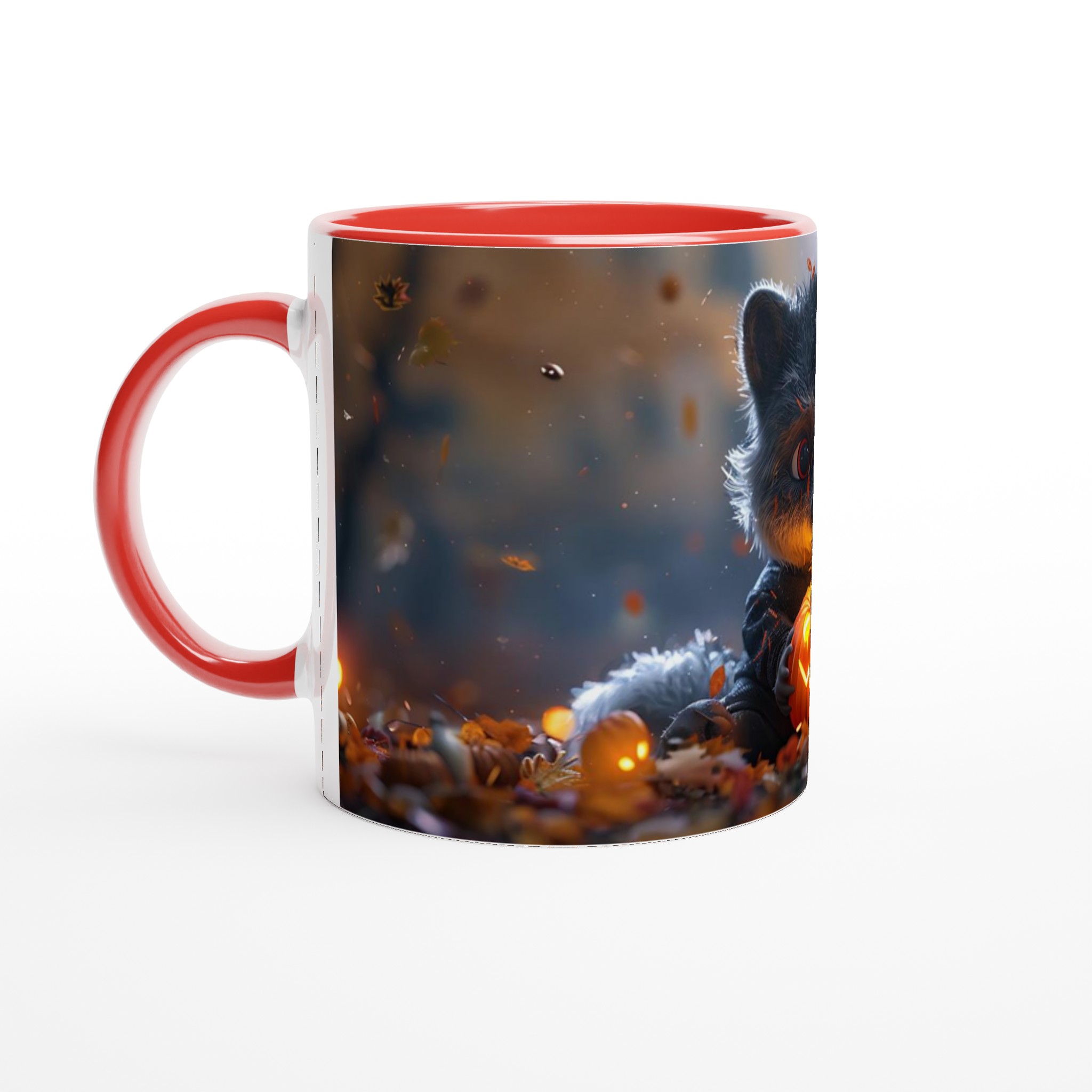Mysig Halloween Raccoon Mugg - Förtrollande Pumkin Design på 11oz Keramikmugg i ditt val av färg 2 33043406-5009-406f-a5f5-a8c82e035215