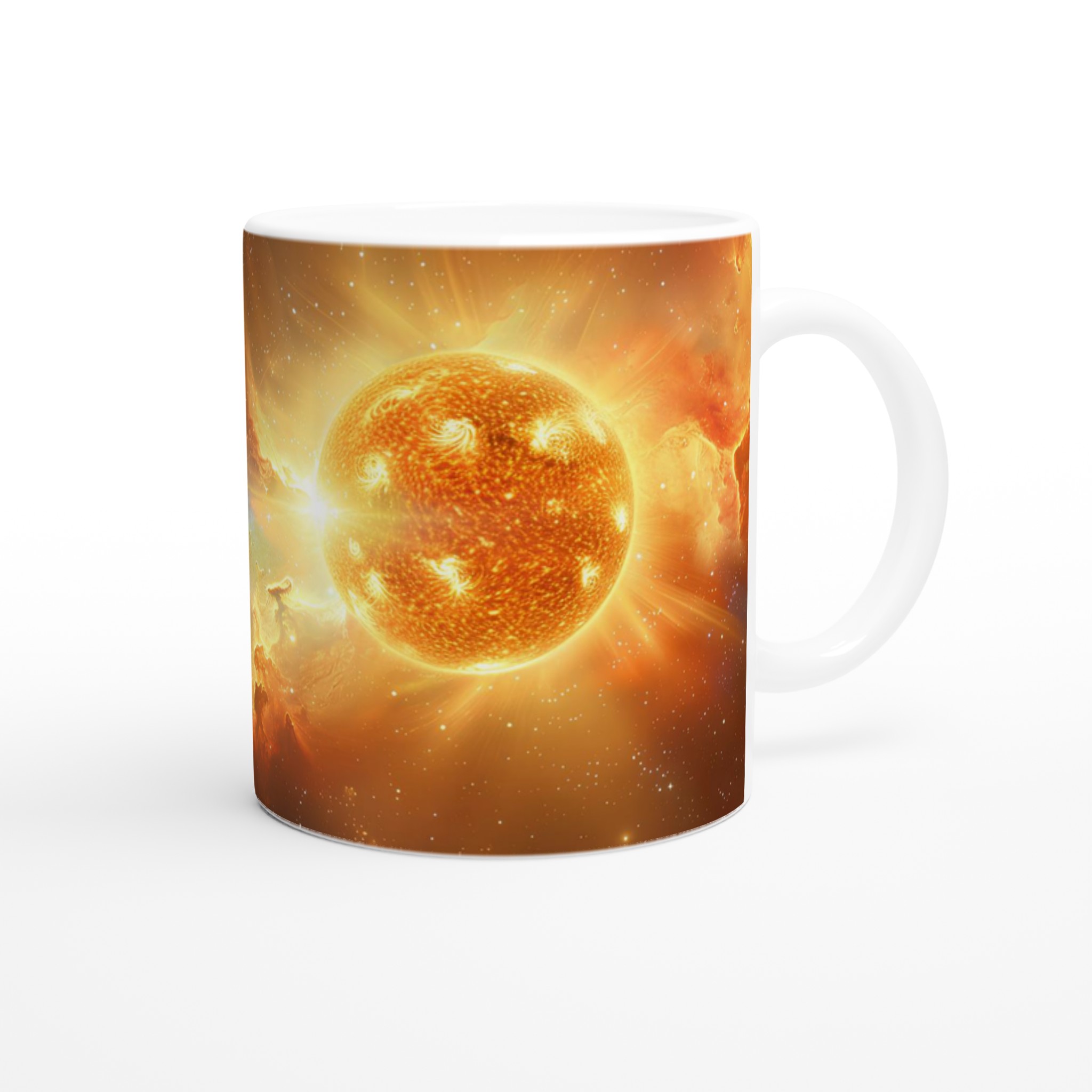 Kosmisk Soluppgång Keramikmugg – 11 oz Mugg med Vibrant Rymdkonst i Sju Färgval 9 334dc54a-4594-47c1-b777-27840ec9d62f