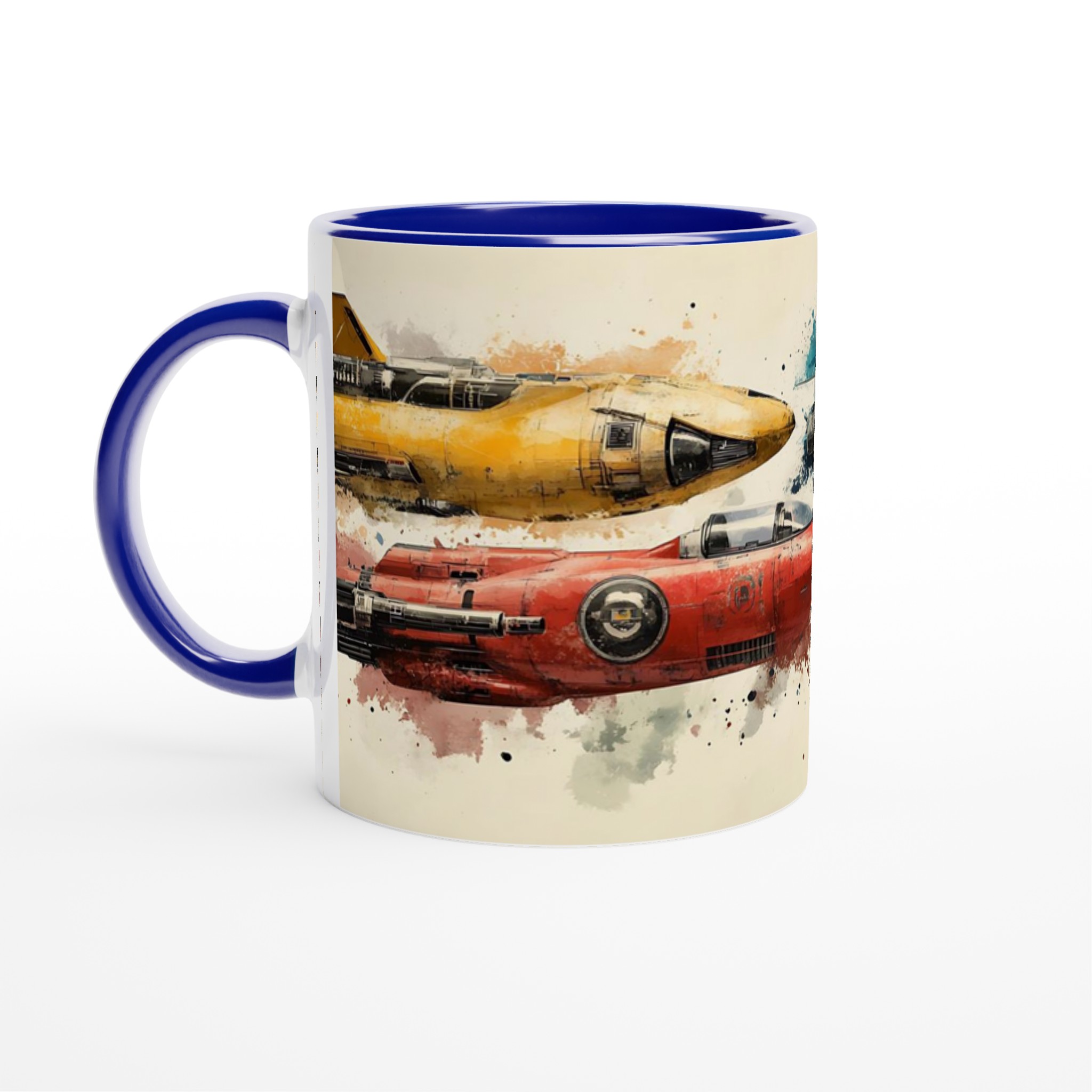 Rymdskepp Akvarell 11oz Keramisk Mugg – Sci-Fi Konst för Kaffeälskaren 7 3350c315-c914-4305-af59-248ed6535ee4
