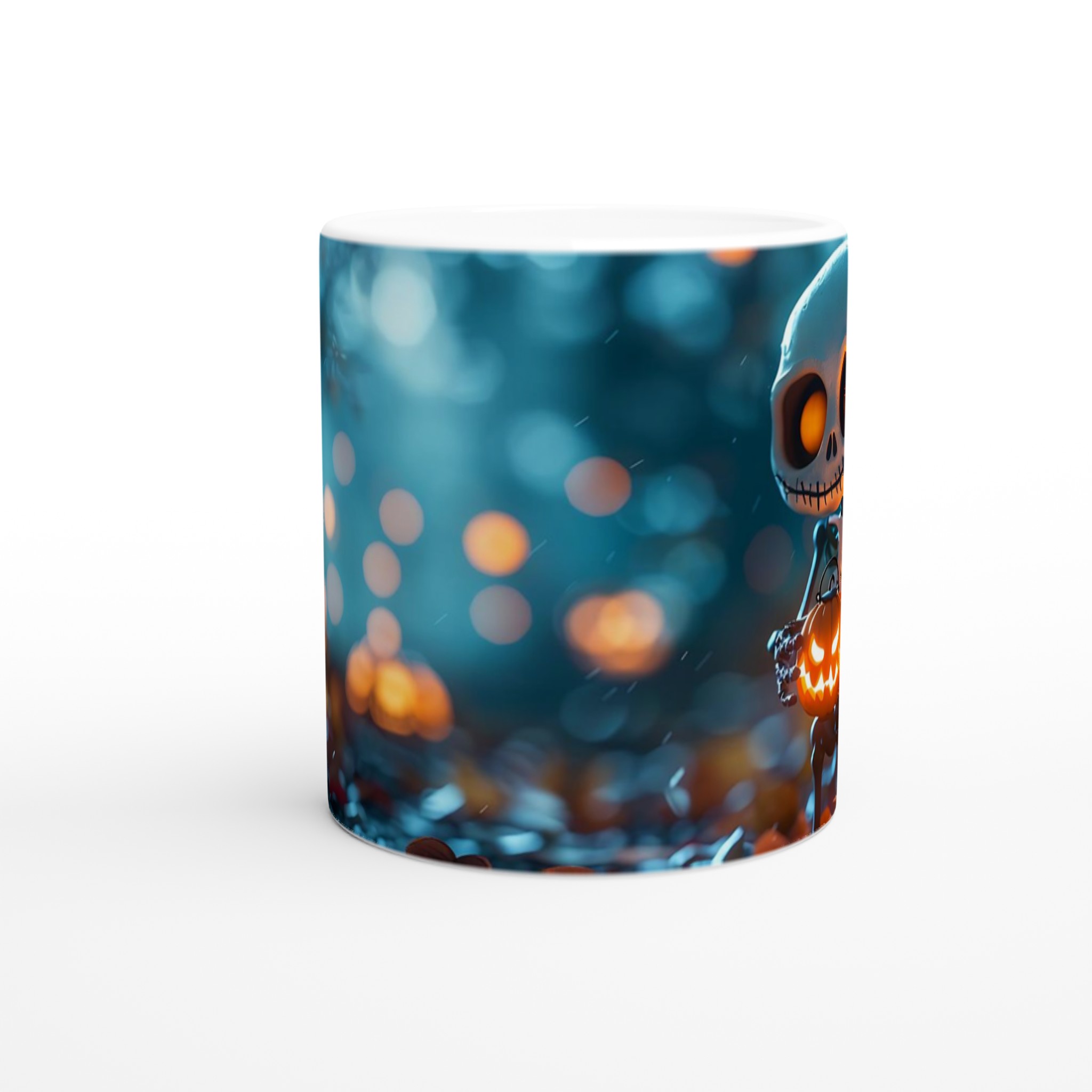 Spooky Skelly Pumpkin Mug – Vit 11oz Keramisk Mugg för Halloween och Myskvällar 8 340095c8-b12c-4b08-8bed-874254b40d5c