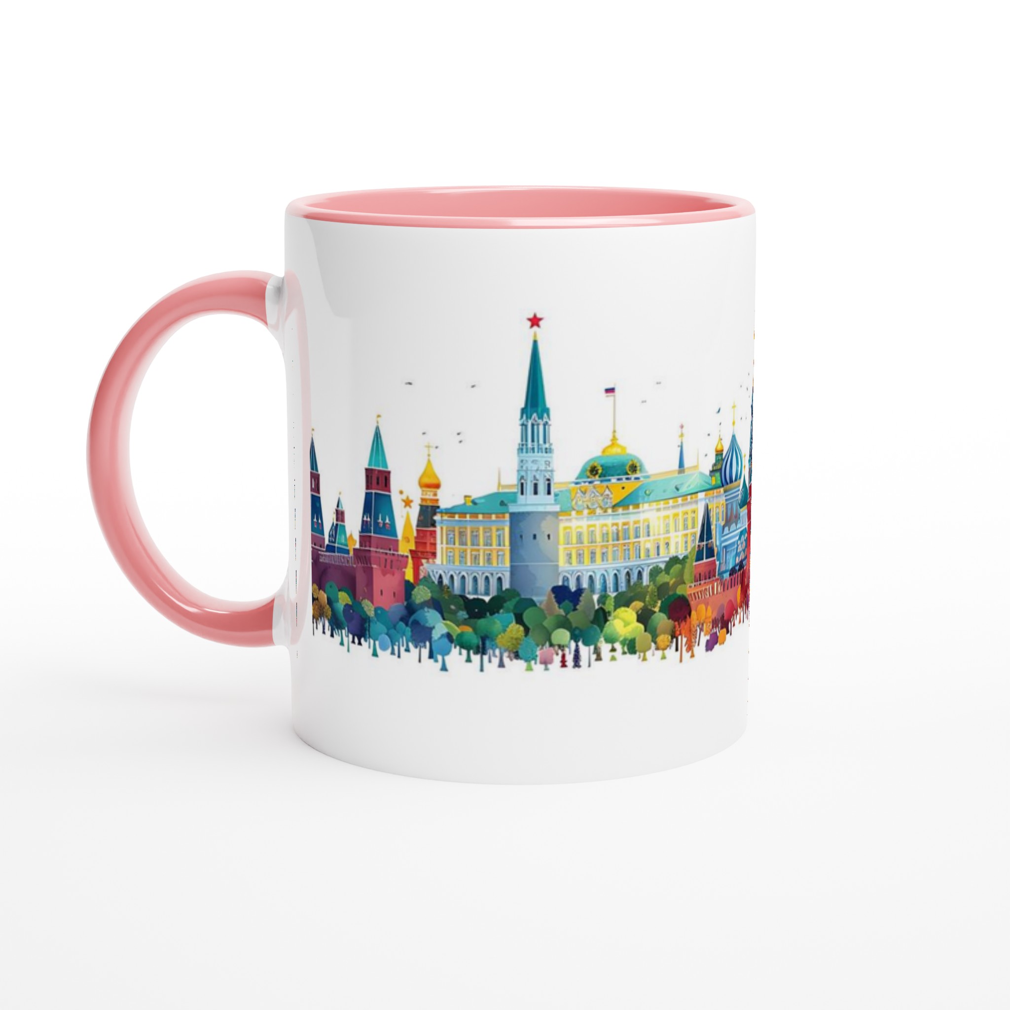 Moscow Skyline Watercolor Mugg - 11oz Keramisk Mugg med Färgstark Arkitektur 6 348568a2-24c5-4202-8649-af89c67845a2