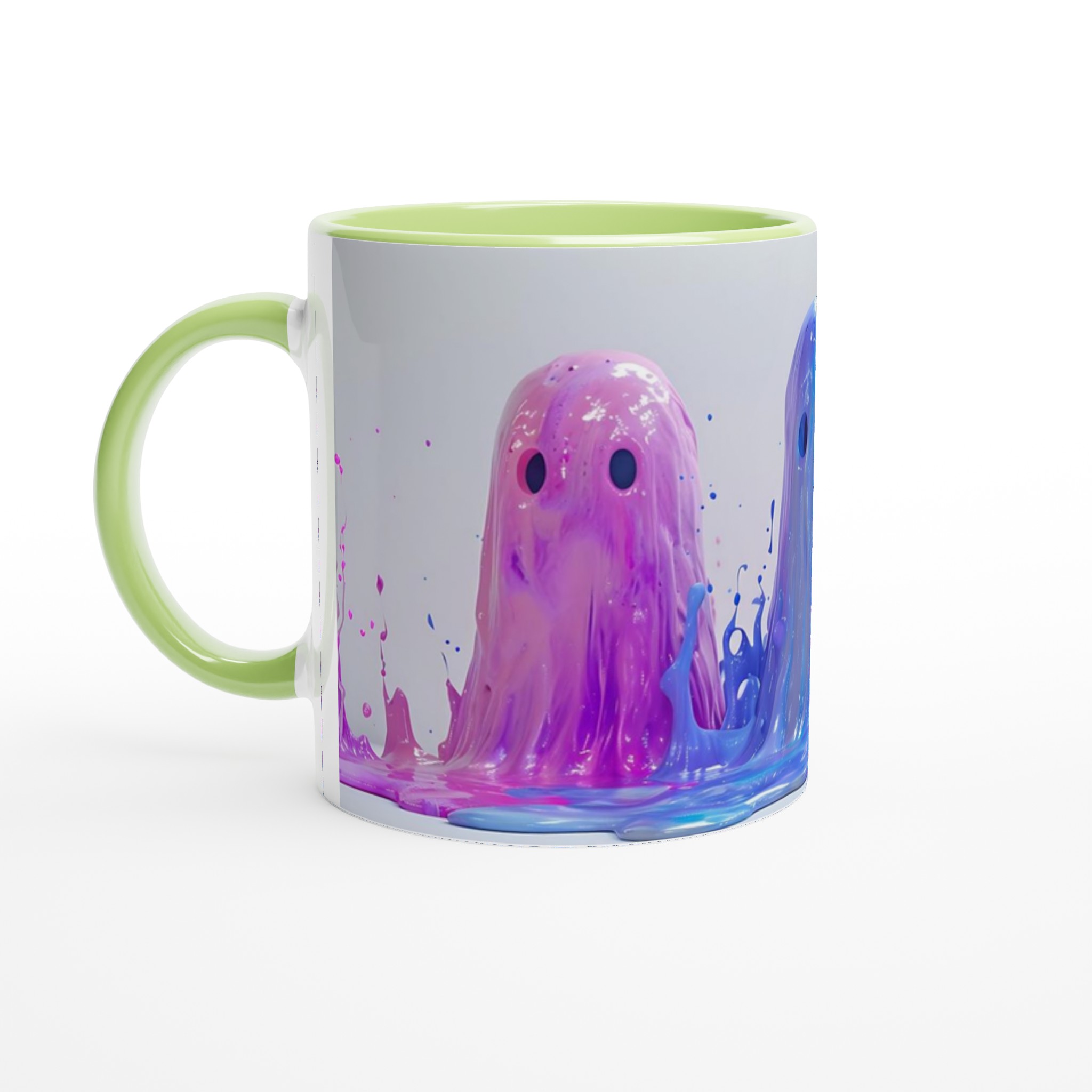 Mångfärgad Splatter Spöke 11oz Keramisk Mugg – Lekfull Design i Flera Färger 3 349dc84f-292c-4d3c-b106-d168dc1a3e14