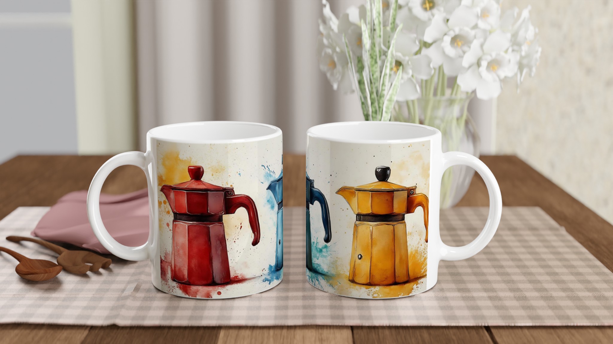 Färgstarka Mokabryggare Konst – 11oz Keramisk Mugg för Kaffeälskaren i ditt liv 11 35507bea-c3aa-4993-bc0d-4ff8ba1c411d
