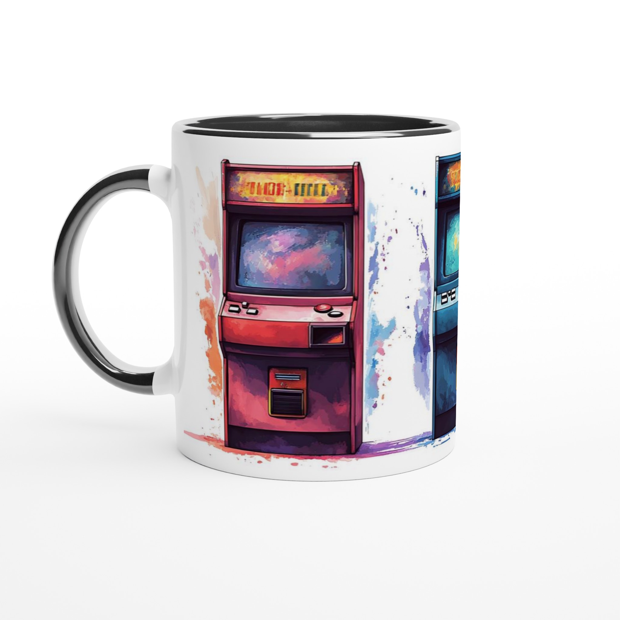 Retro Arcade Konst Mugg – Spelnostalgi i Levande Akvarell, Välj Din Favoritfärg! 2 3568069b-8949-43a8-9f9d-35cad76a4cbd