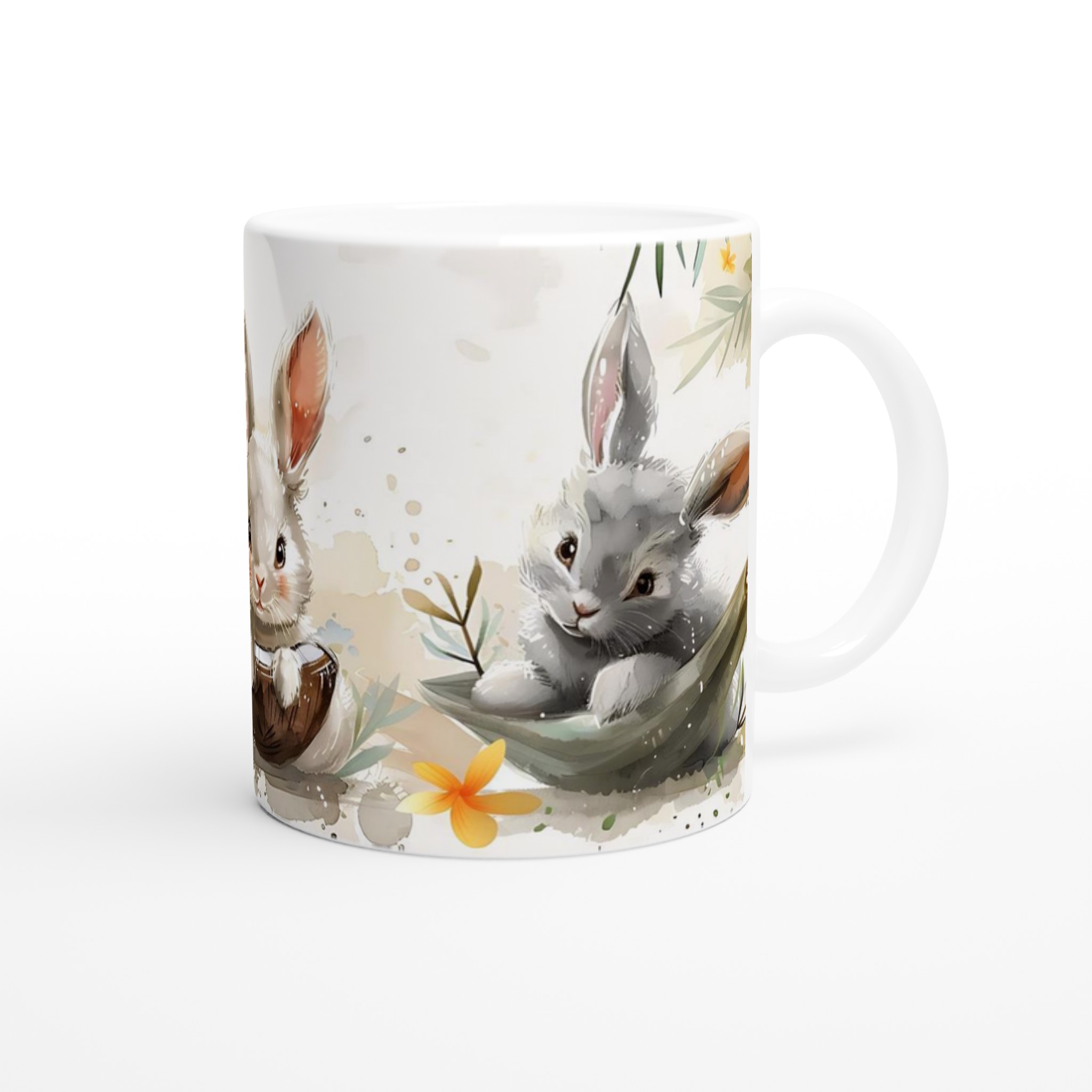 Söta Kanin Vänner Keramikmugg - Charmig Akvarelldesign för Kaffe & Te i Flera Färger 9 3589d9ae-d6a7-4a64-80b3-93bd1dcdc581