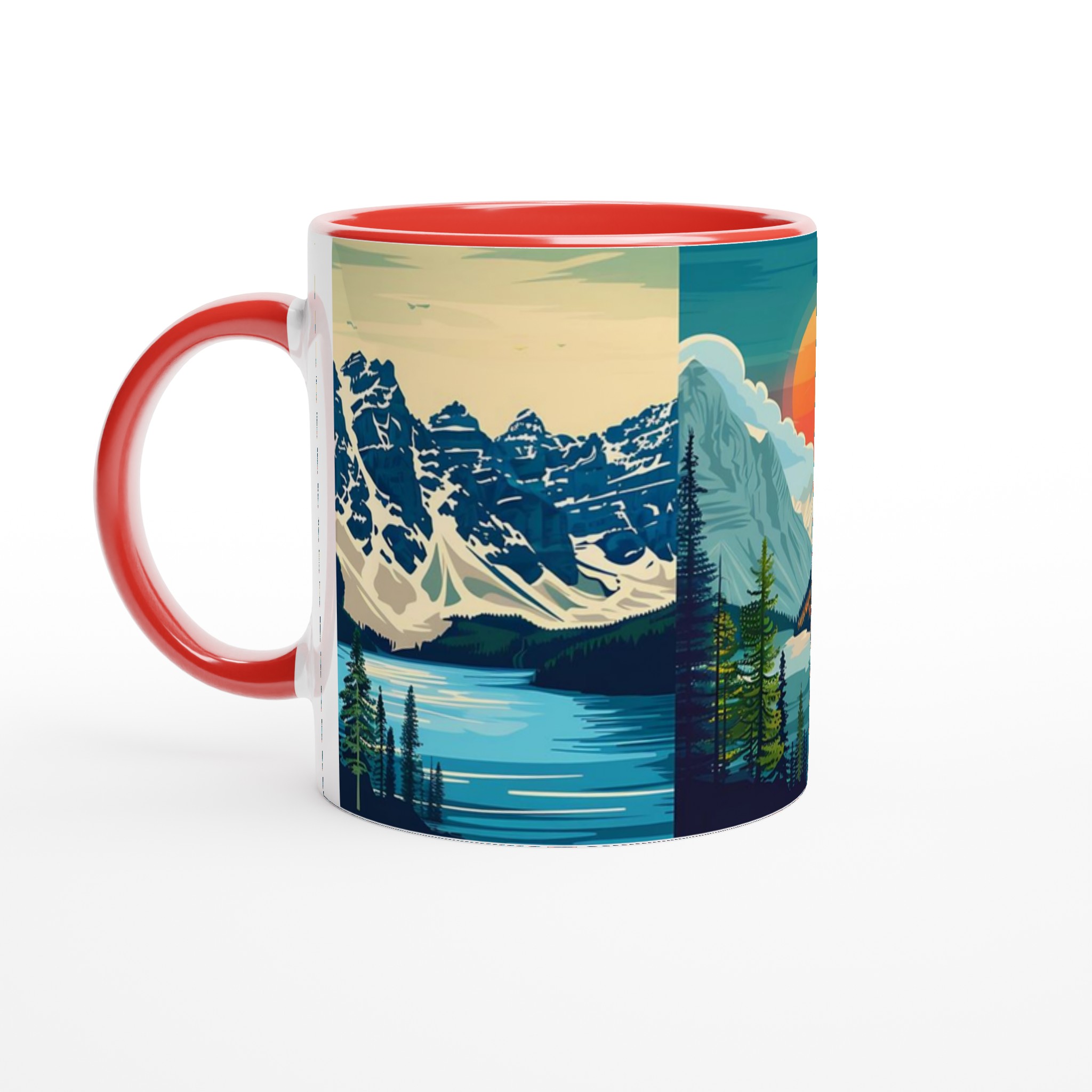 Naturlandskap Keramikmugg - Vintage Bergsutsikt i Flera Färgval 2 358cc861-c51c-47b1-9d5e-4db92ea2f2de