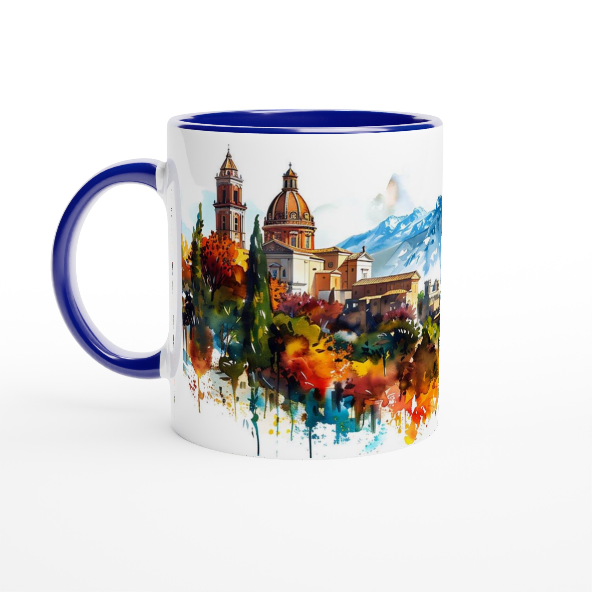 Akvarell Stadsmotiv Mugg - Färgstark Kaffekopp med Vulkanutikt, Välj din Favoritfärg! 4 35ae90cc-ba13-4884-b895-dfe81f8cd953