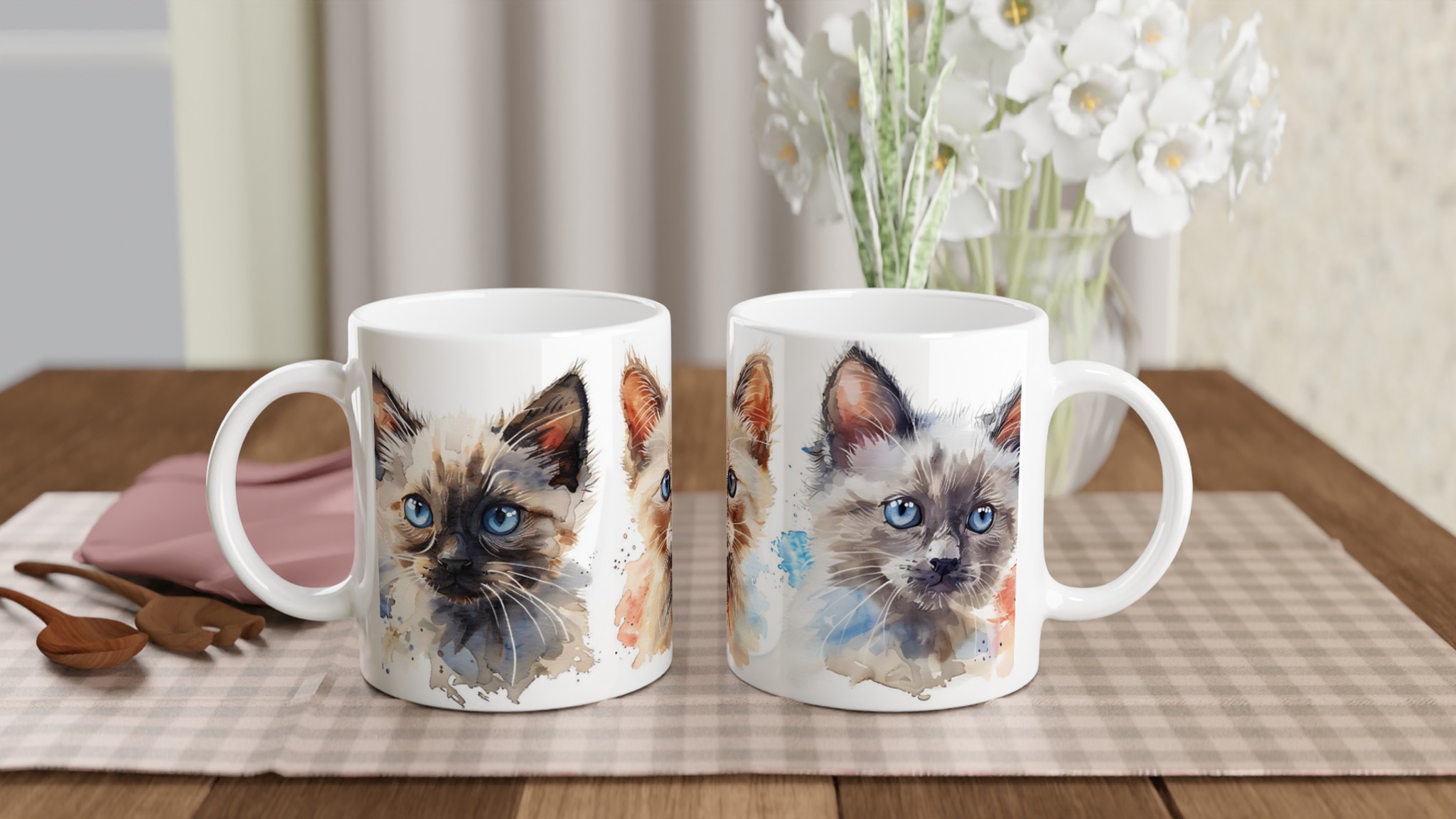 Akvarell Kattungemugg - Charmig 11oz Keramikmugg i Valfri Färg 10 35ba4013-de58-41bc-8291-aaca821c824e