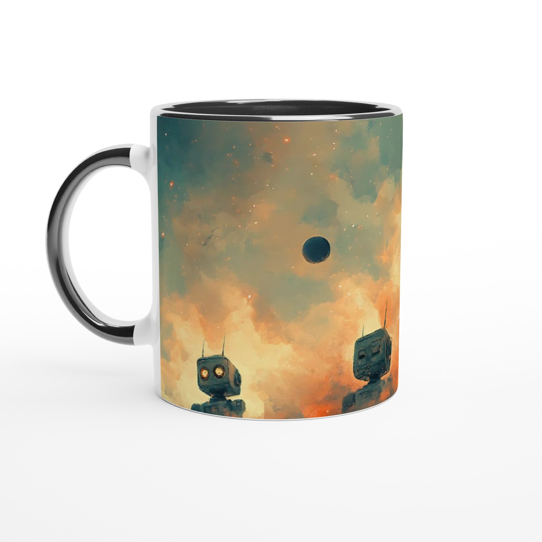 Retro Sci-Fi Robot Mugg - Vintage Inspirerad Keramikmugg i 7 Färger 2 35bd64de-2bc4-4d19-83c4-e51e494e83d8