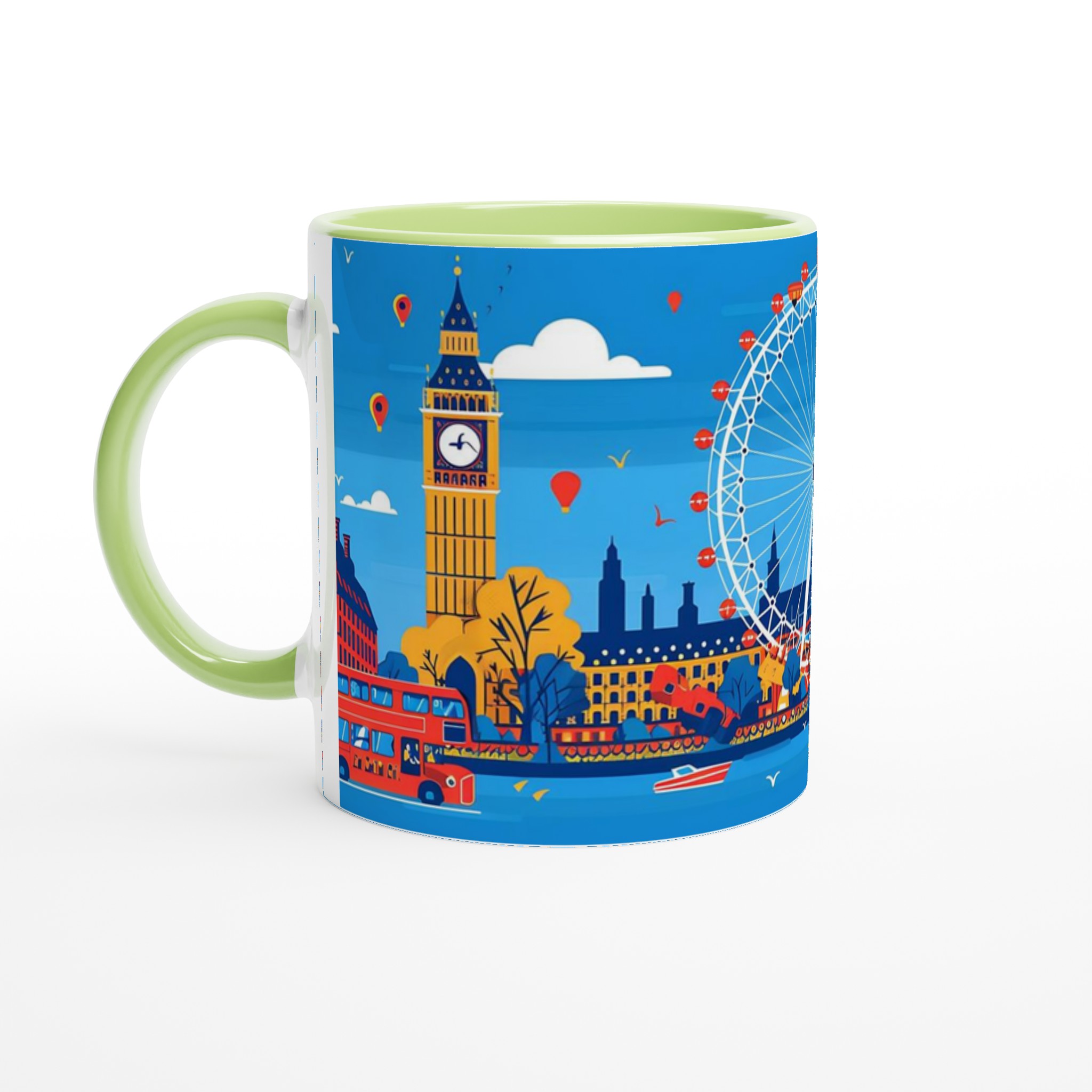 London Cityscape Keramikmugg – En levande konstnärlig hyllning till Big Ben & London Eye i ditt val av färg 3 35d47ecd-0066-4d3a-b68d-d4b718c11256
