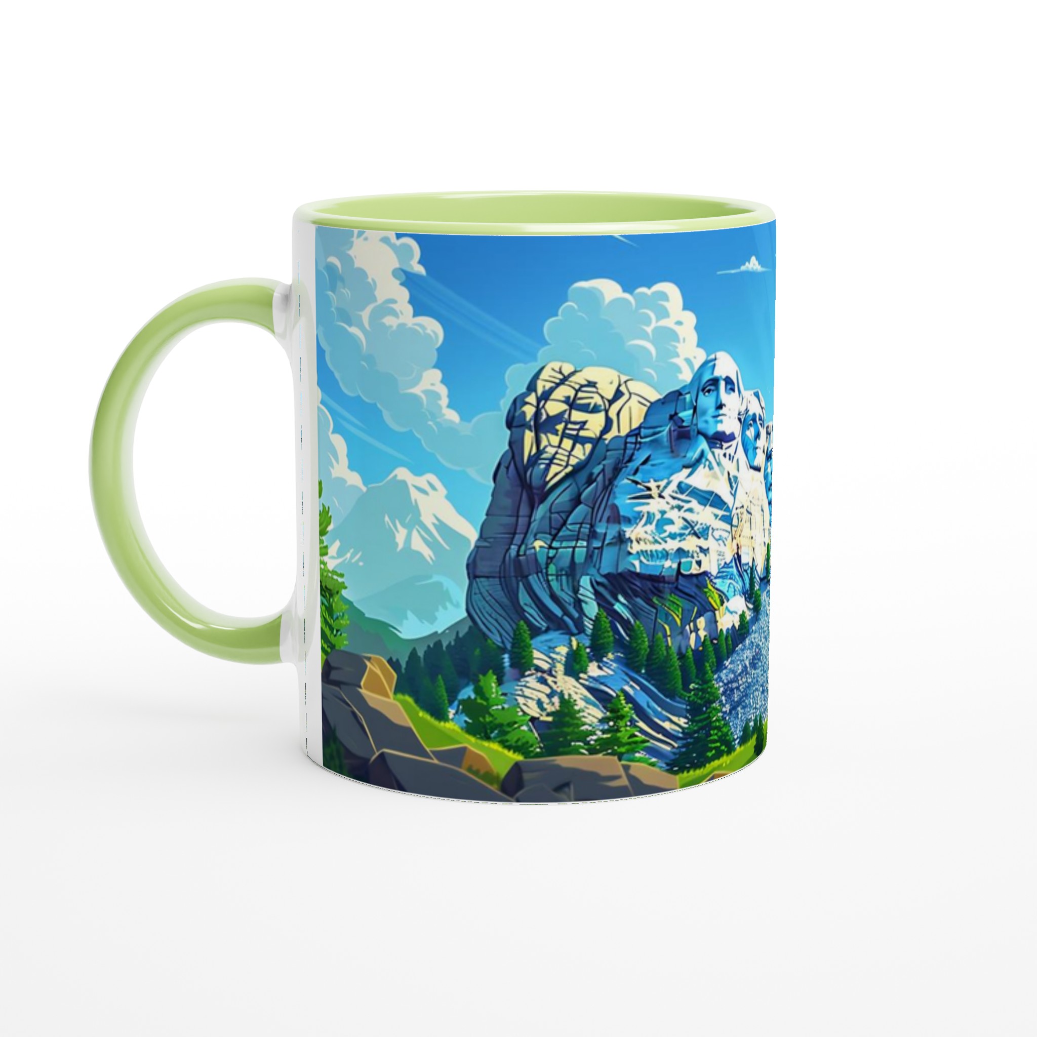 Mount Rushmore Pop Art Mugg – Ikonisk Design & Vibrant Färgval 3 35e1bb2d-755f-4043-afcf-af0c54187b83