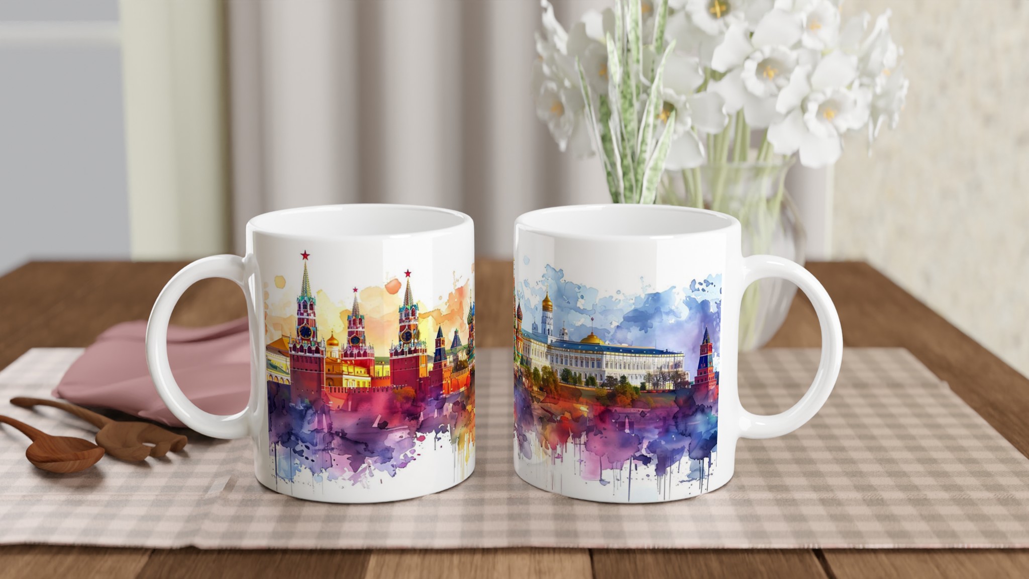 Färgsprakande Kreml: 11oz Keramisk Mugg – Konstnärligt Akvarelltryck i Valfri Färg 10 35e1d0f9-167f-4cc4-b303-20c888d5e996
