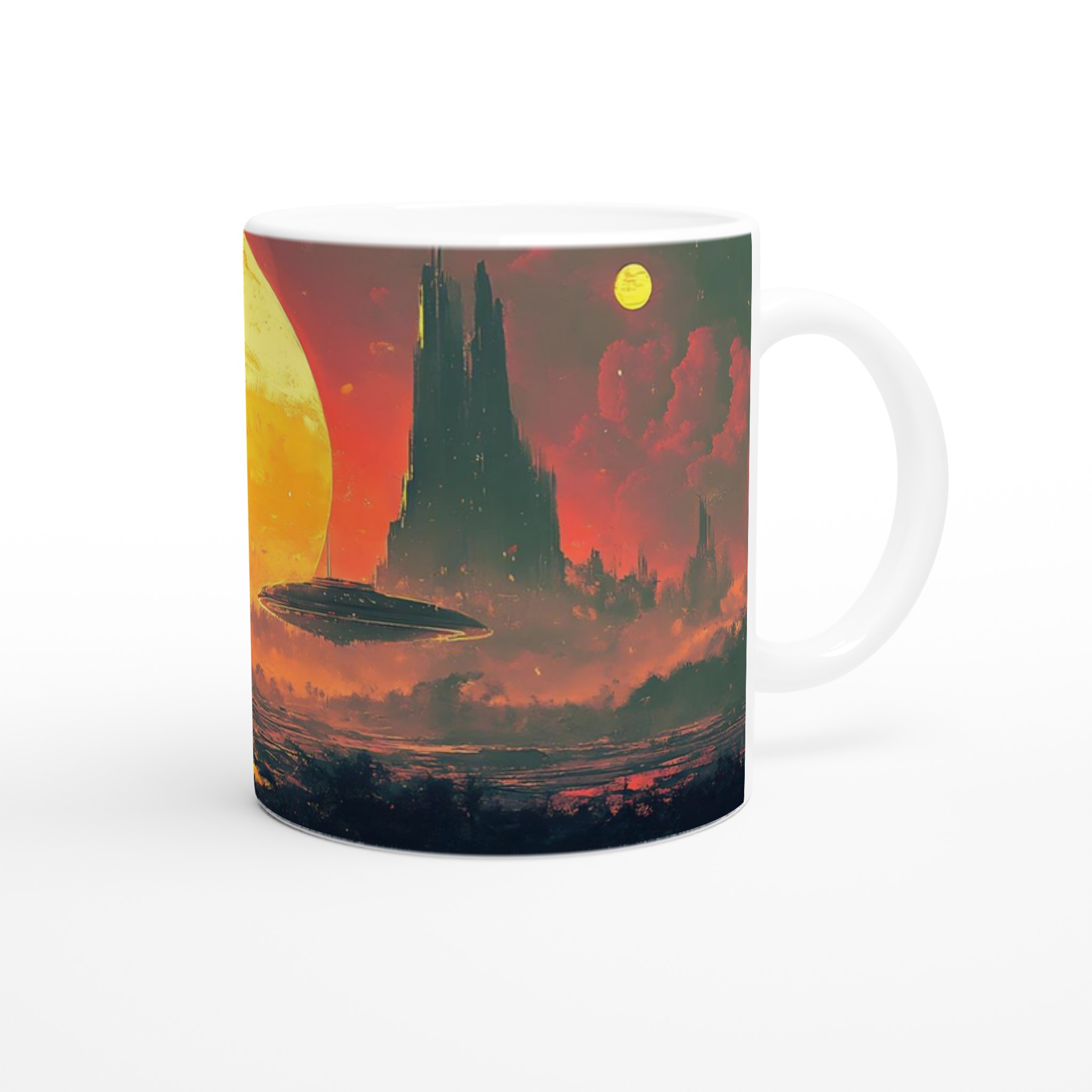 Kosmisk Gryning 11oz Keramikmugg – Sci-Fi Vyer & Livfulla Färger 9 362cf049-4aac-4387-8ed0-43deceaedb3a