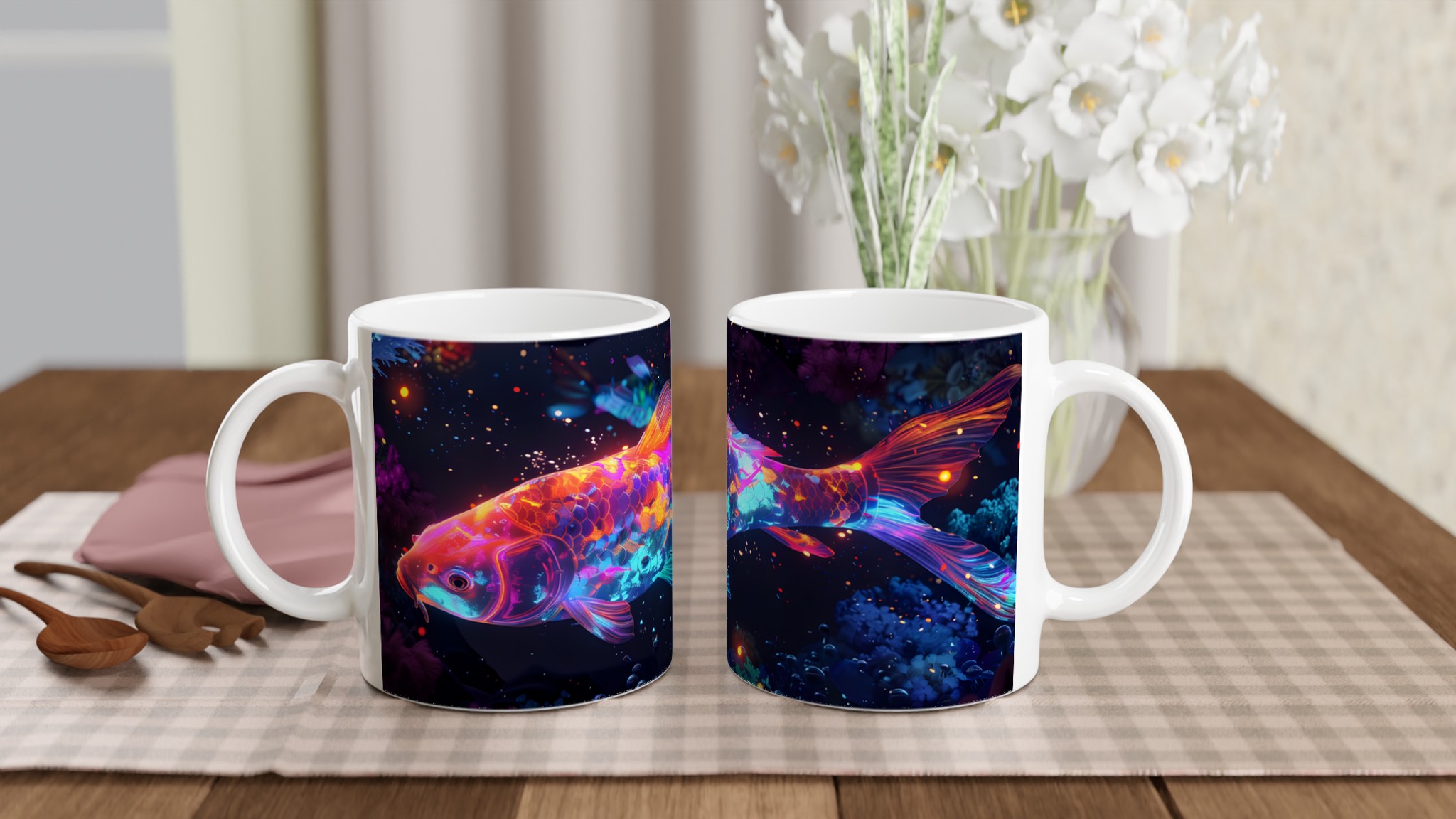 Neon Koi Drömmugg - 11oz Keramikmugg med Vibrerande Färgmagi, Välj Din Favoritnyans 10 362f70c6-a136-4965-944f-cbef74155187