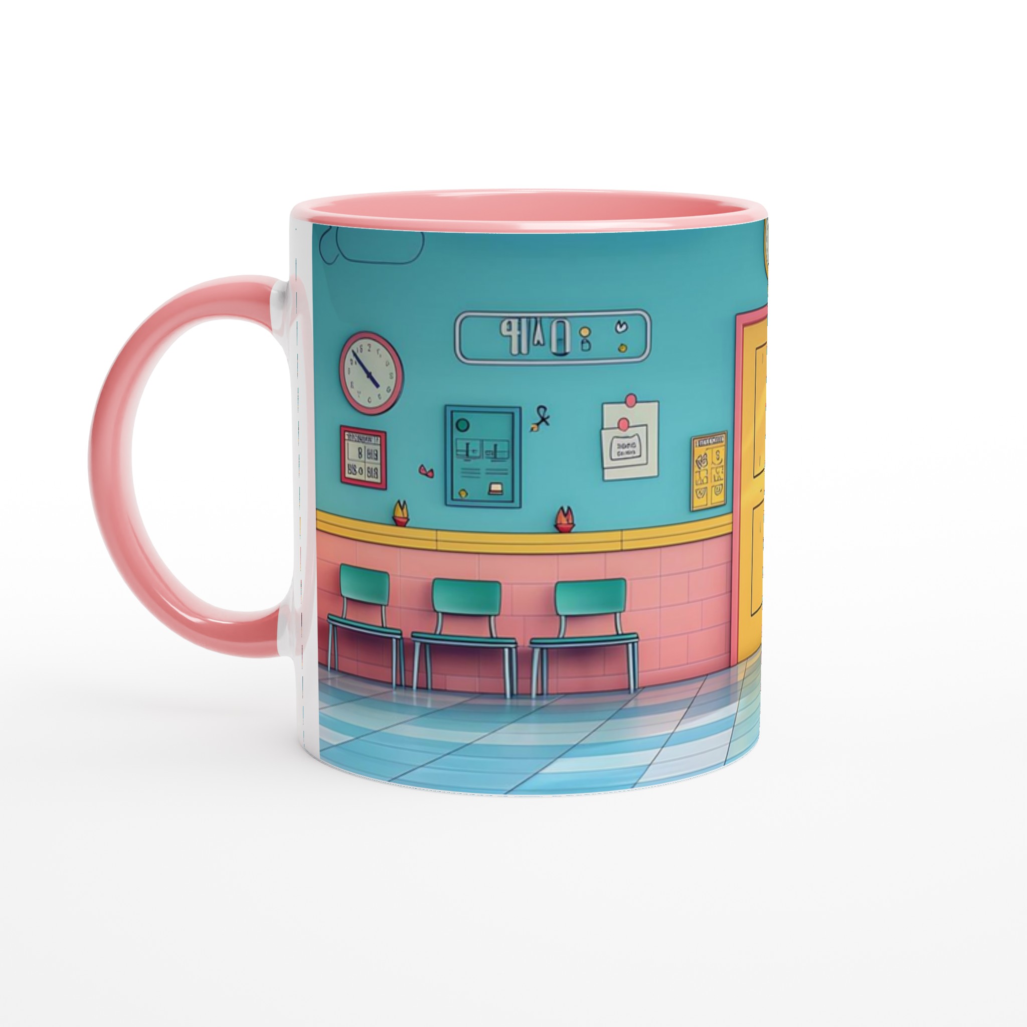 Retro Pastell Mugg – 11 oz Keramikmugg i lekfull design för kaffe och te 6 365ca0a5-435d-4a29-ac47-bd13574219ad