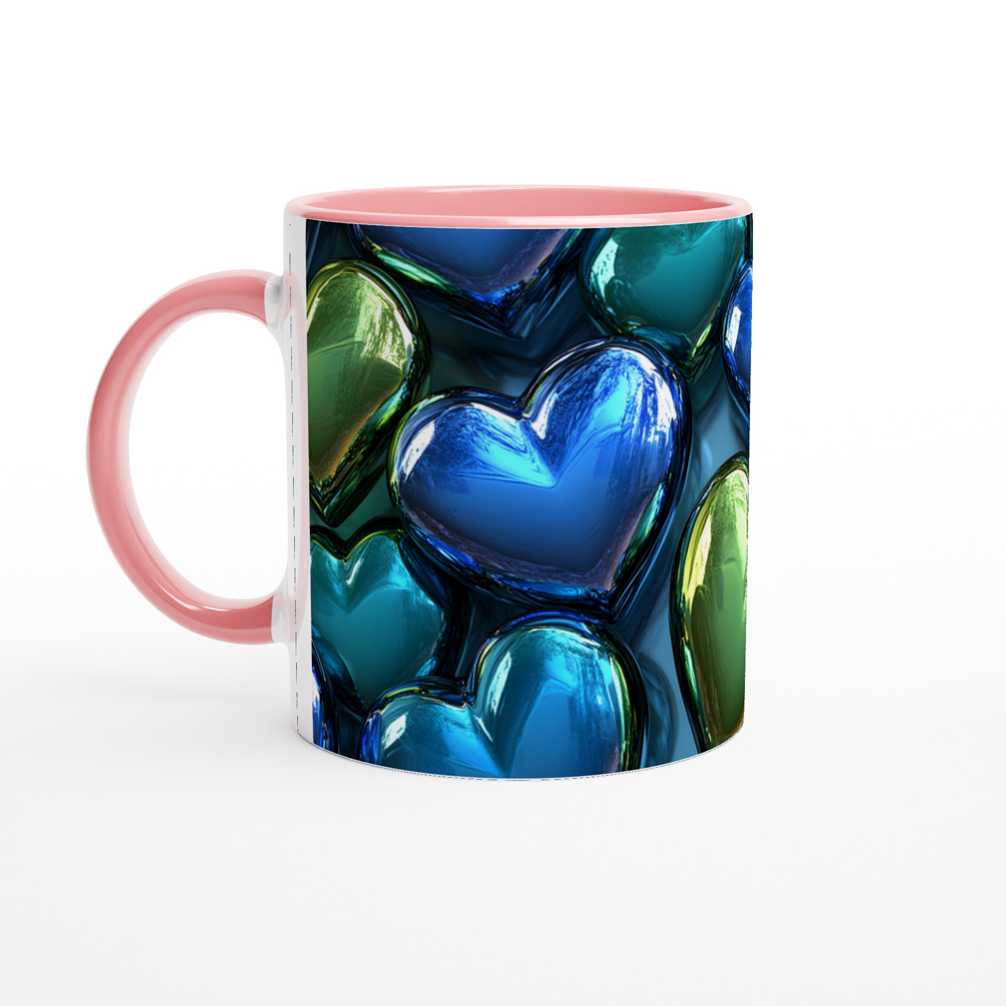Kärlek i Varje Klunk: 11oz Keramisk Mugg i Glänsande Blått och Grönt 6 37196e8d-735b-4647-8517-9ca13d9fb18d