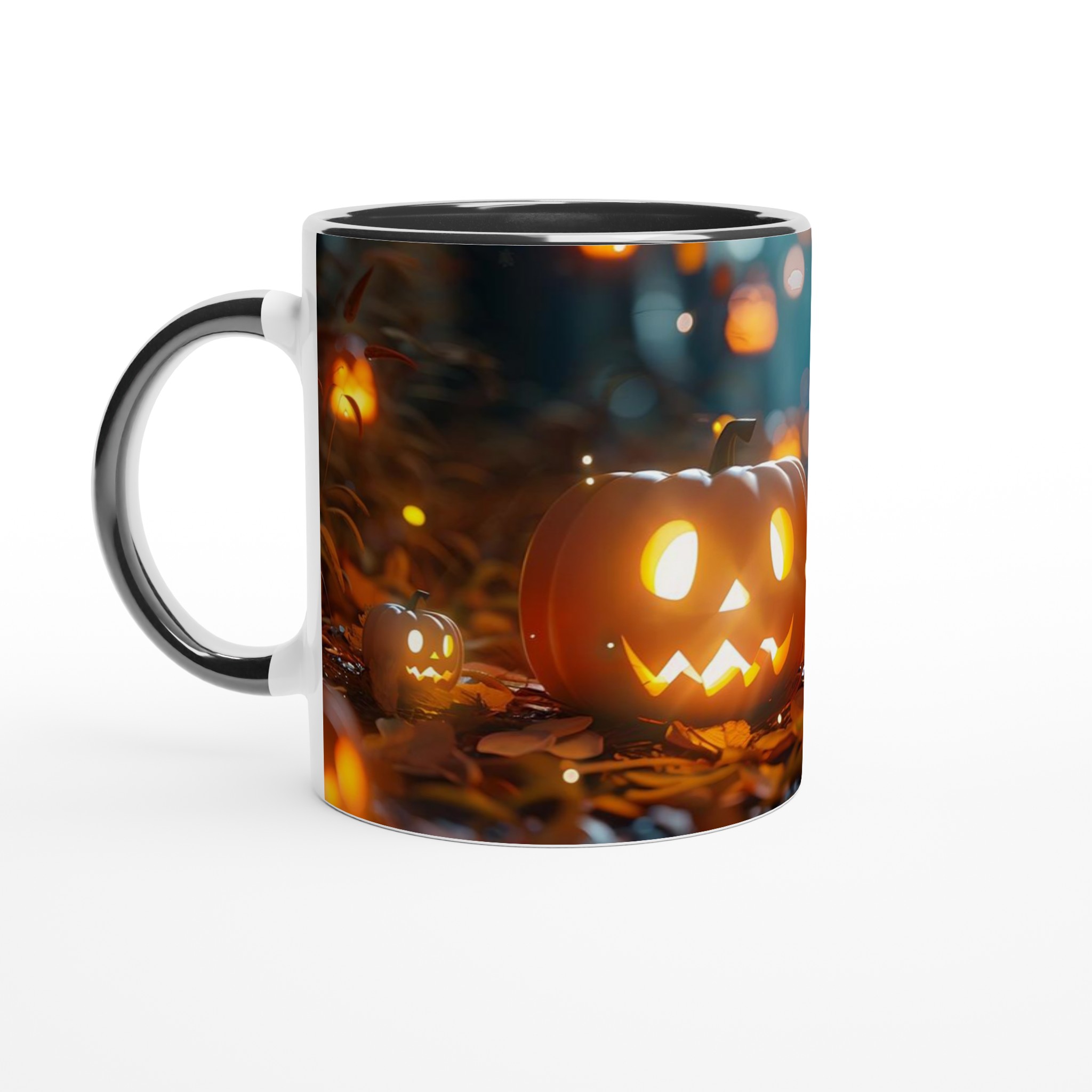 Mysig Halloween Mugg – Söta Spöken & Lysande Pumpor | 11oz Keramikmugg i Valfri Färg 7 37478afe-e4e3-429a-81ac-2804c4b64bc2