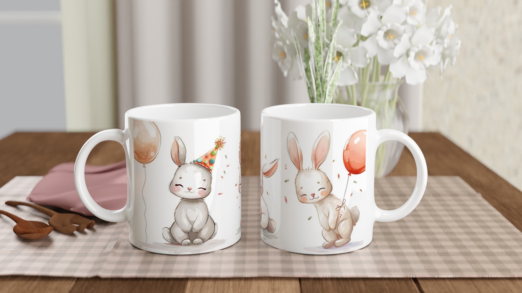 Söta Kanin Kompisar 11oz Keramisk Mugg – Personlig Festlig Design i Flera Färger 10 377a96b3-febc-4f93-9eb2-e558b2b07314