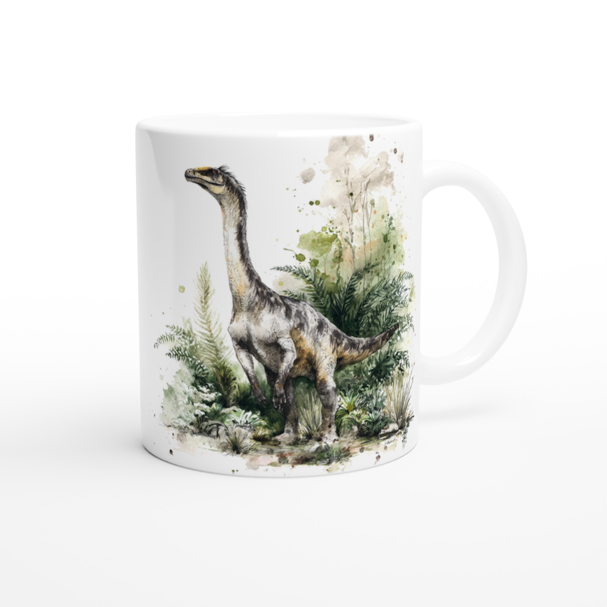 Dinosaurie Vattenfärg Mugg - Stilren 11oz Keramikmugg i ditt Val av Sju Färger 9 37c1cc5b-5312-4e6d-94e8-bfa38c045ffc