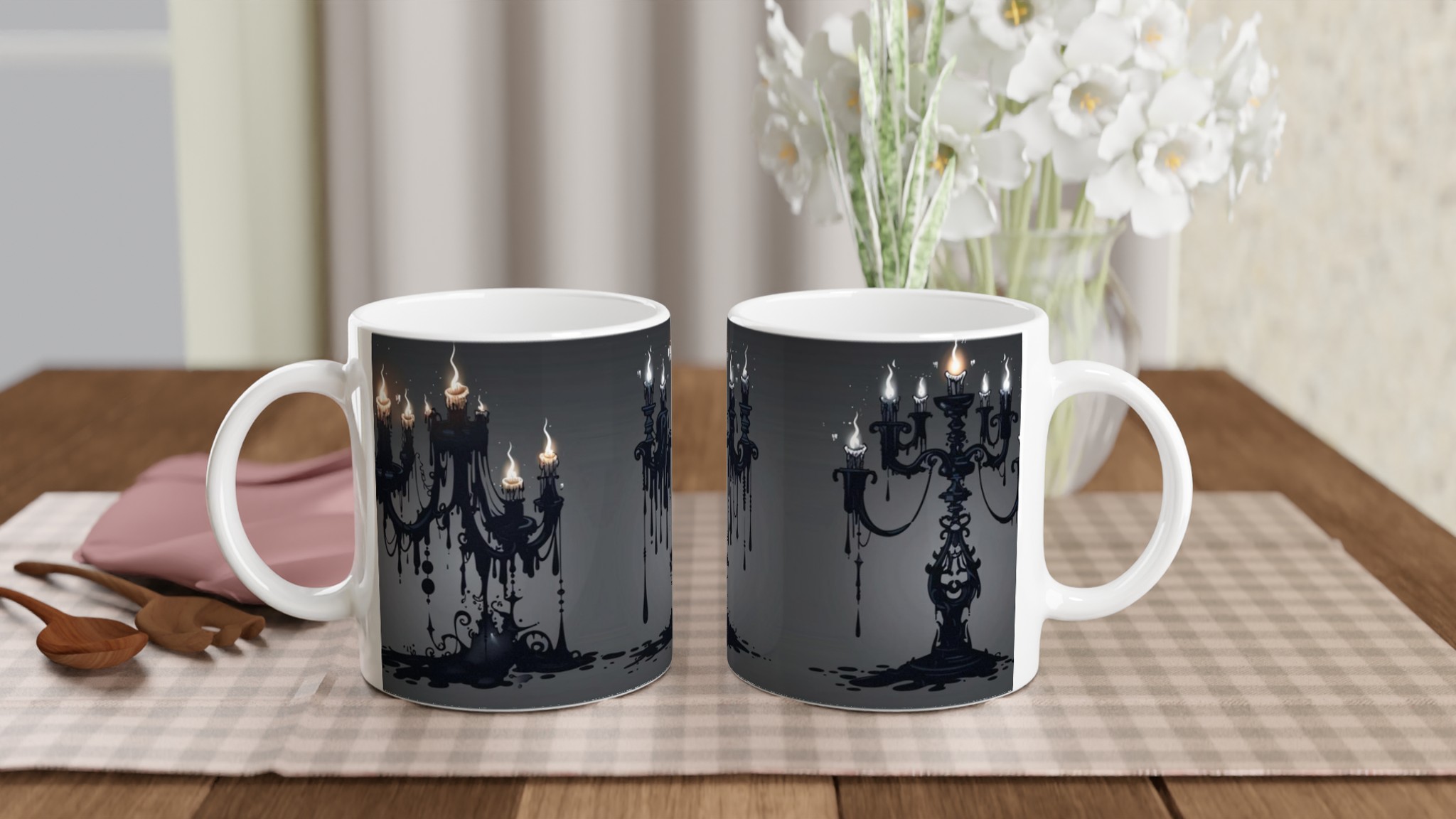 Mystisk Gotisk Ljusstake Mugg – 11 oz Keramikmugg i ditt val av 7 färger 10 37e87a5f-7a73-40cf-83bd-49aa9b1342ce