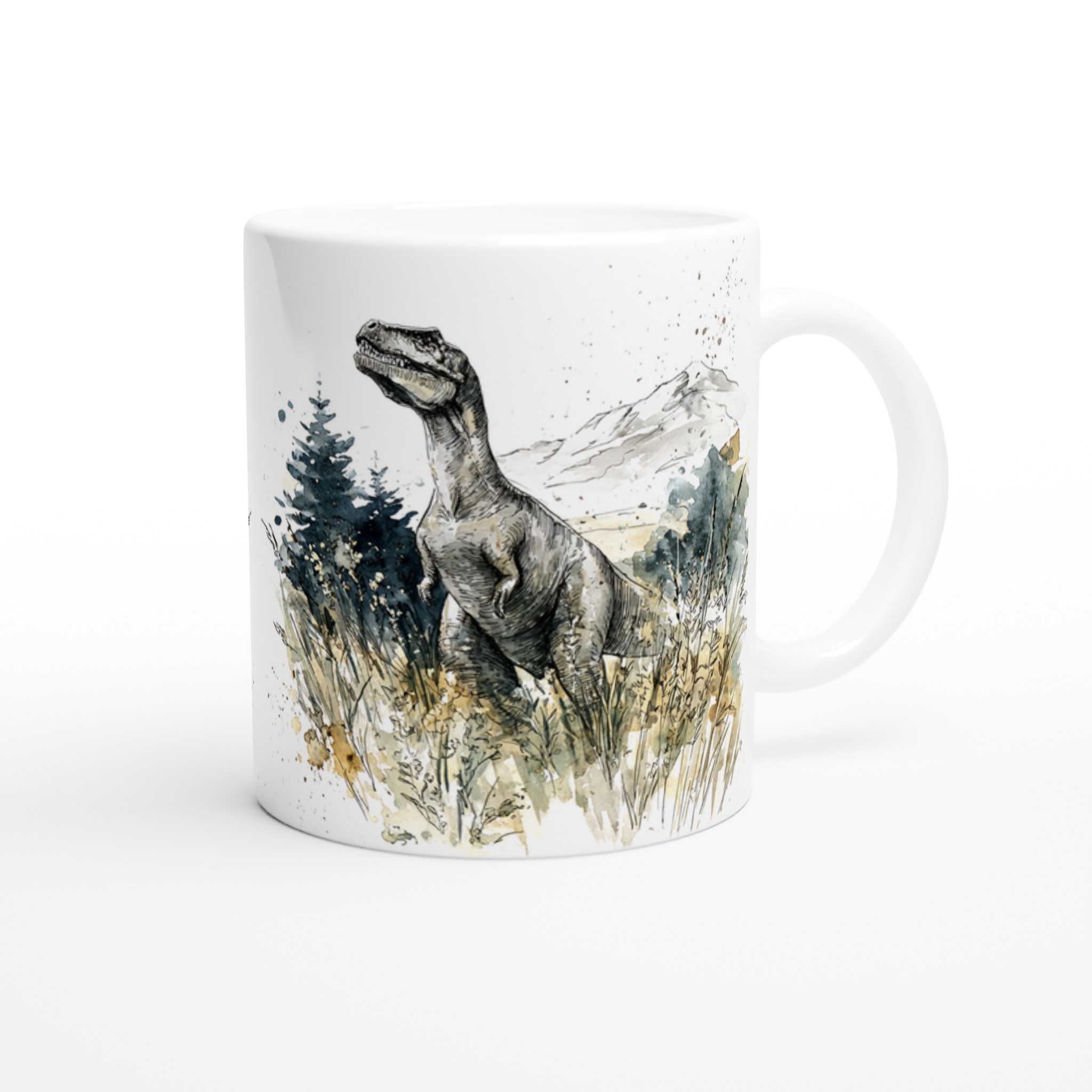 Dinosaurie Akvarell Mugg - 11oz Keramisk Mugg för Dinosaurieälskare i Flera Färger 9 37f7cc64-c6fe-468c-827a-d2c3a91767db