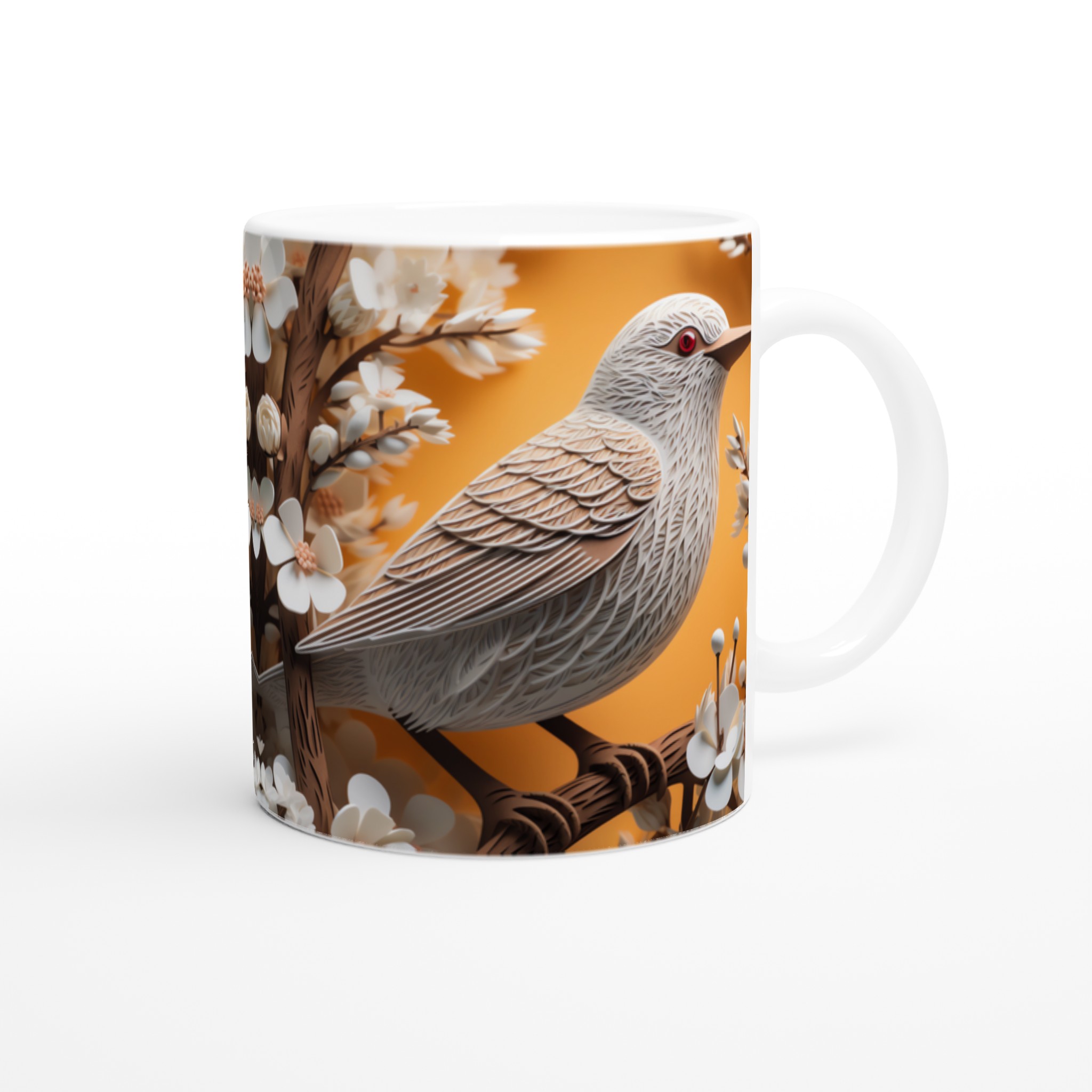 Konstfull Fågel & Blomma 11oz Keramisk Mugg – Välj bland 7 Livfulla Färger för Din Perfekta Kaffestund 9 380fb1ec-81fc-4ca0-8dec-acfd25f6dd42
