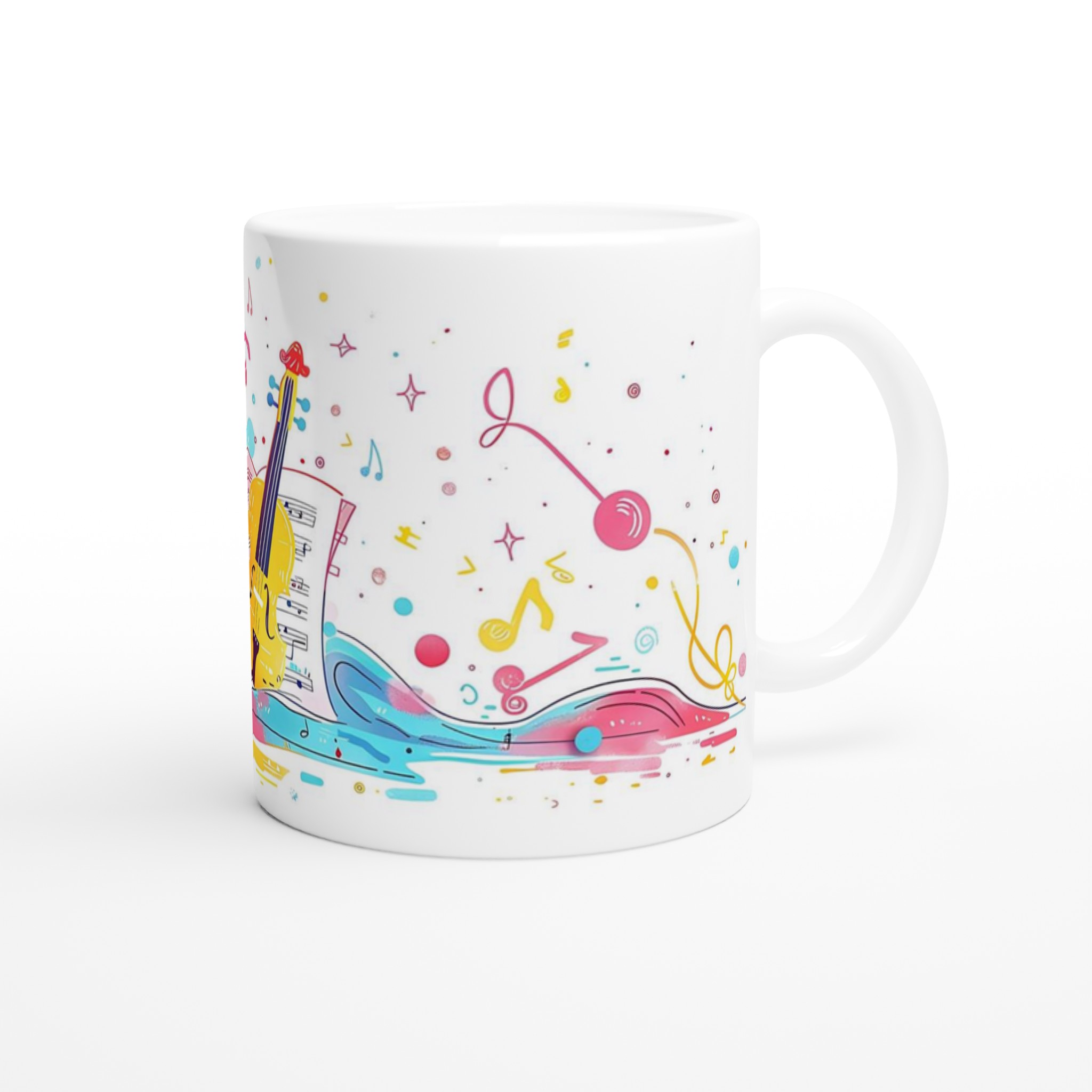 Melodisk Keramikmugg - Livfull Musikdesign & Violin, 11oz – Välj bland 7 Färgstarka Nyanser 9 386be6ab-0a49-42eb-938e-b09984660136