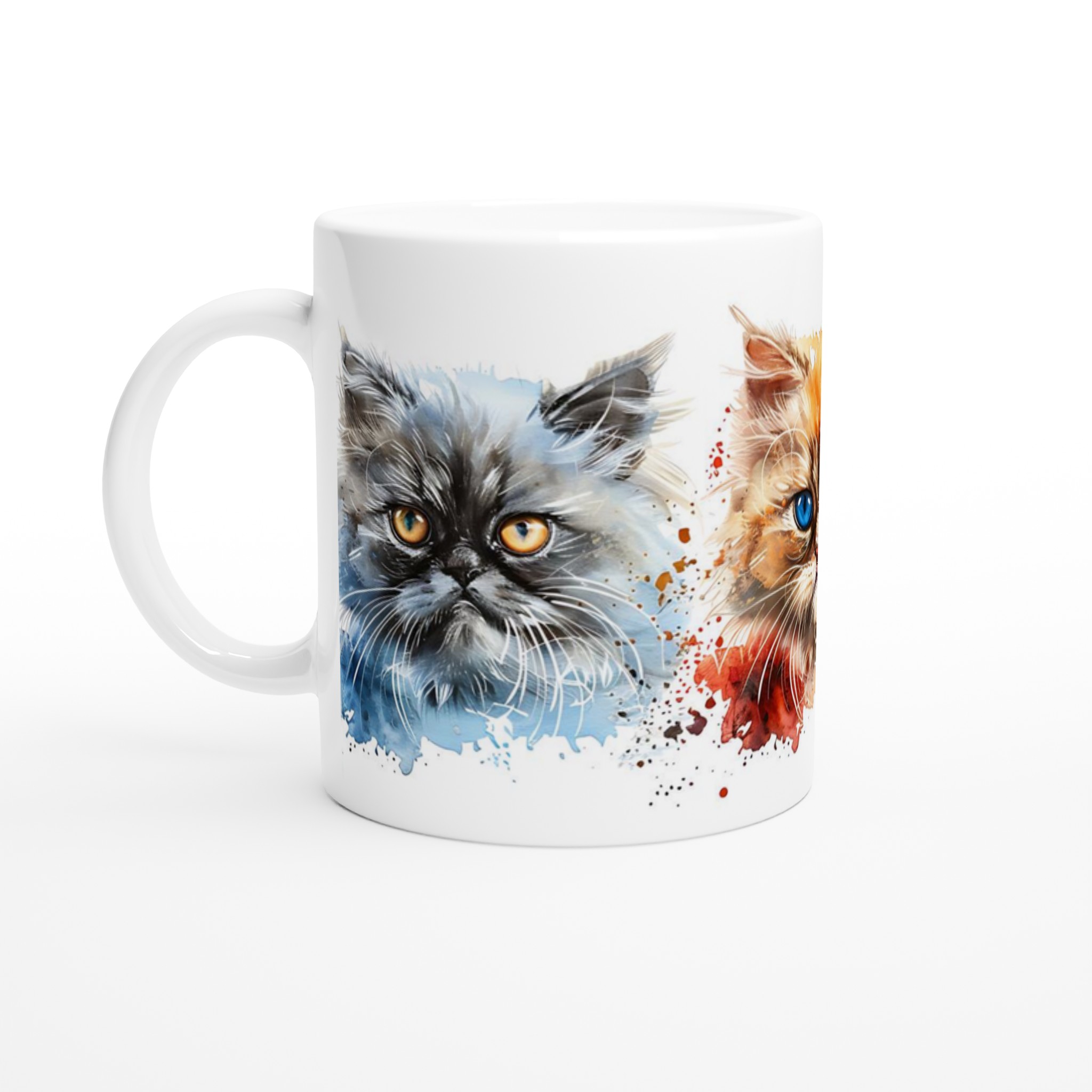 Kattälskarens Drömmugg: Akvarellkatter i Flera Färger – 11 oz Keramisk Mugg 1 387517ed-d6ea-4103-aee5-72ba5c0bb260