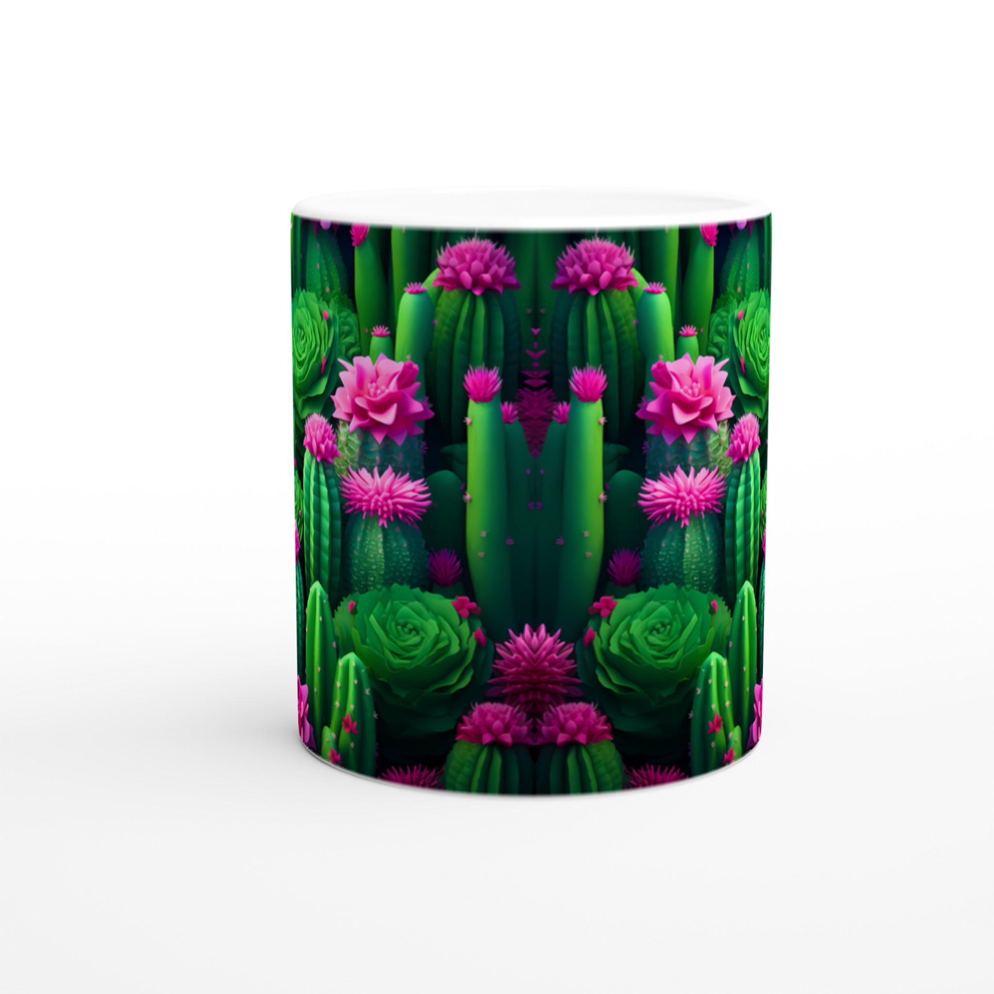 Kaktusblomster Mugg – Levande Rosa & Grön Design i 11oz Keramik 8 38912c2f-b8c3-4c10-a98e-16c28007fef4