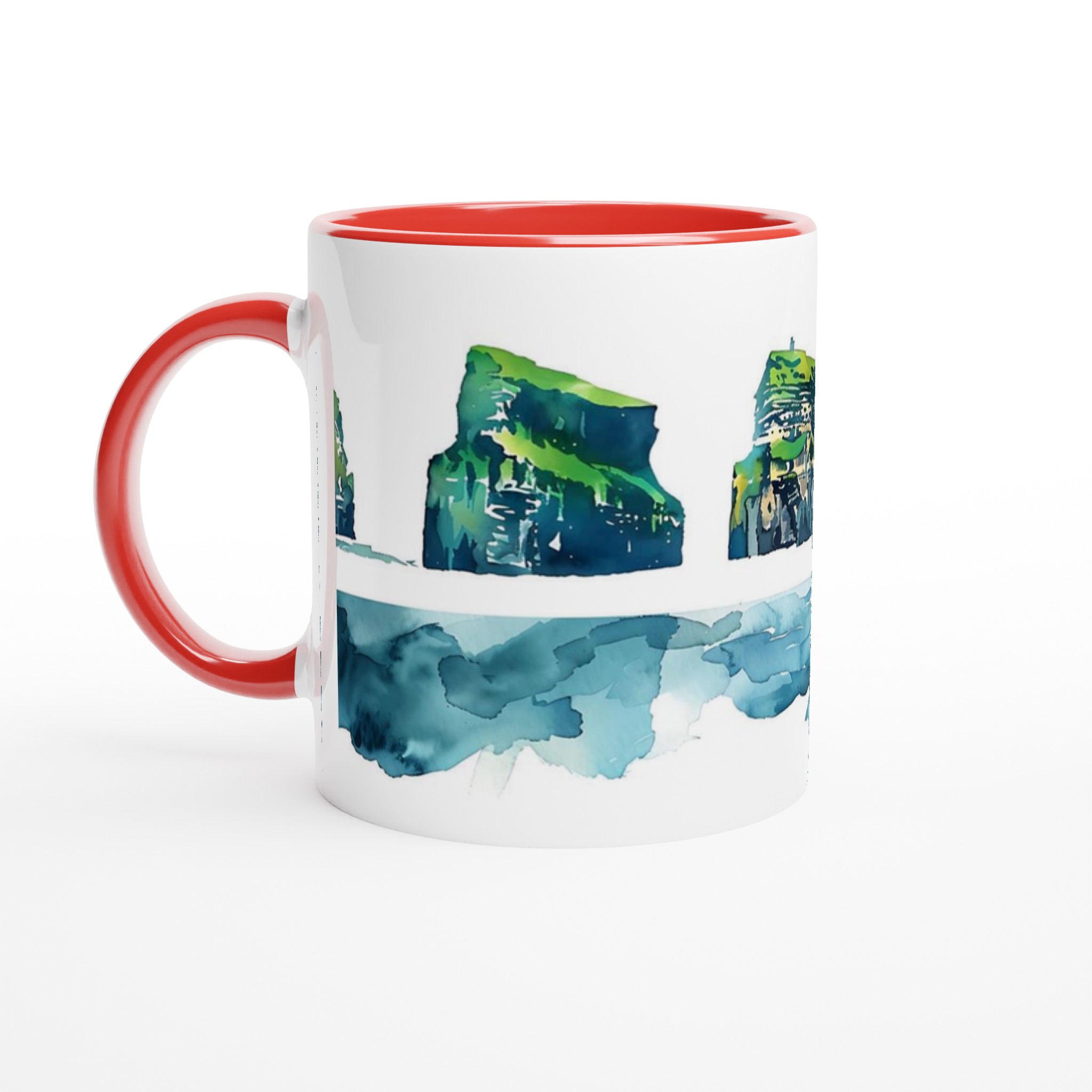 Klippkustens Charm: Akvarellinspirerad 11oz Keramisk Mugg – Välj bland 7 Färger! 2 38b06dc6-9a73-4fe0-9249-ab6edc8b6ae6