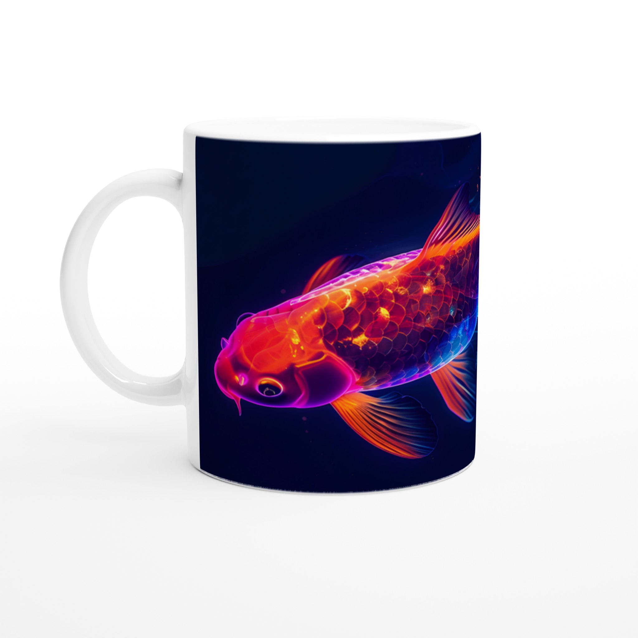 Neon Koi Fiska 11oz Keramisk Mugg - Lysande Design i Väljbara Färger 1 38cb4247-a1cf-49c4-85f4-6781106b694b