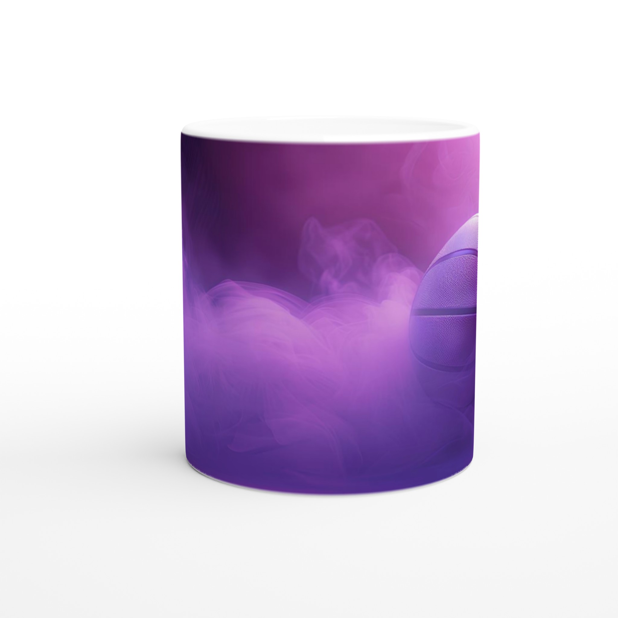 Neon Vibe 11oz Keramisk Mugg – Drömsk Lila Rök och Basketinspirerad Design 8 38e1c5f0-04f9-494d-8359-dd5b9690c81d