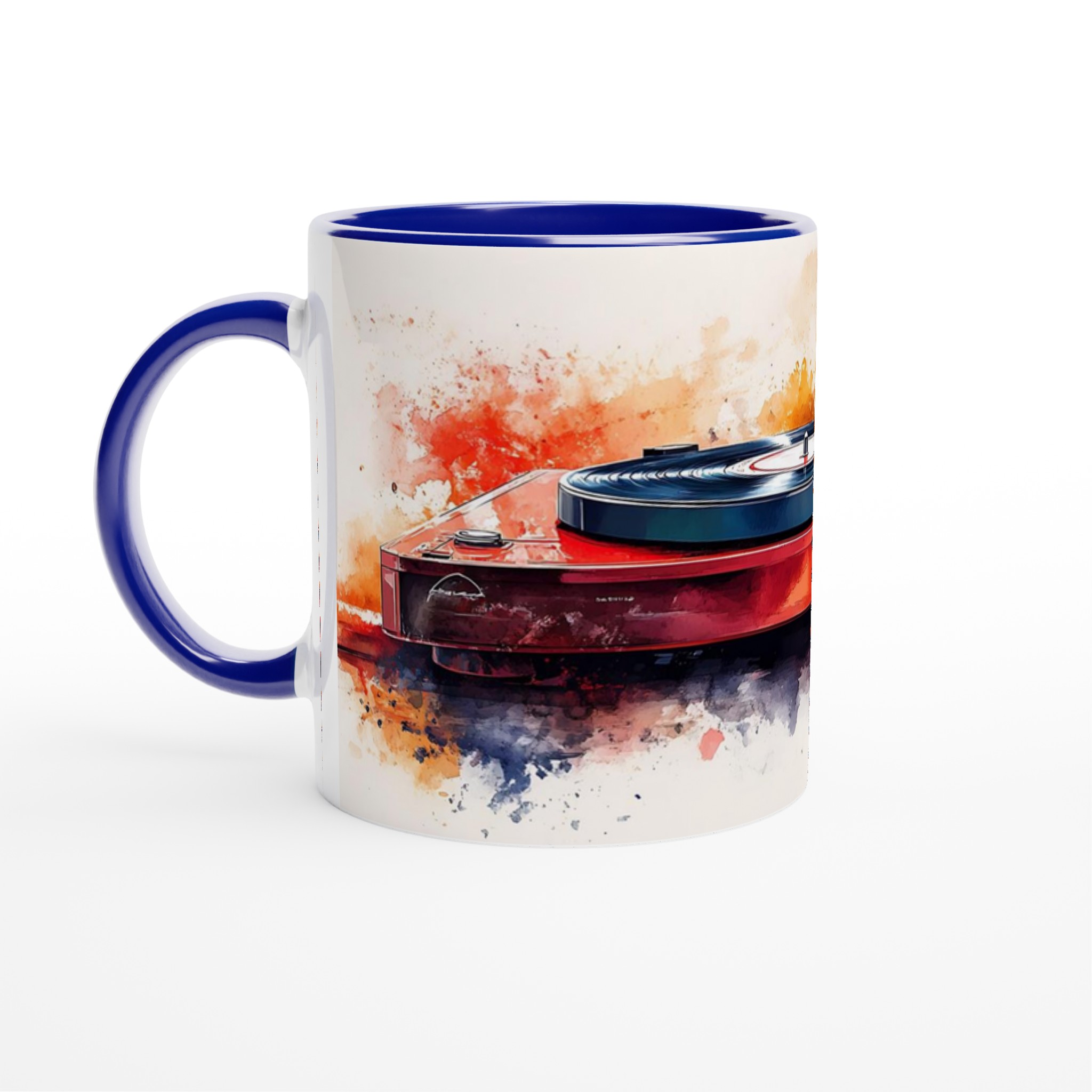 Retro Vinyl Vibe Mugg - Musikinspirerad Akvarell på 11oz Keramik, Välj Din Färg! 7 391df7c8-4968-4eb3-8632-0a01c6035661