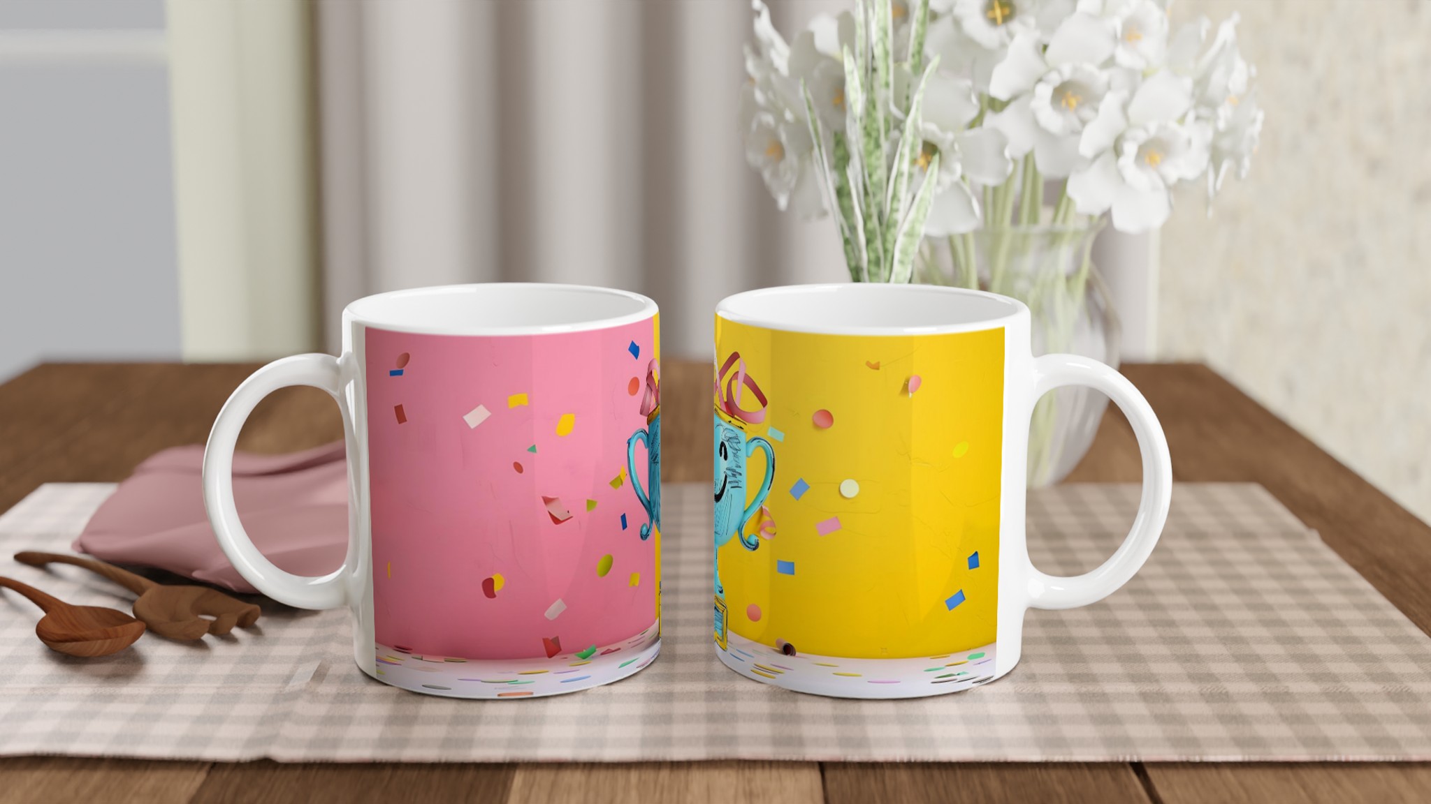 Glad Mugg: 11oz Keramikmugg i Levande Färger – Perfekt för En Leendestund 11 3982c245-54dc-41a1-a733-864c15f749a1