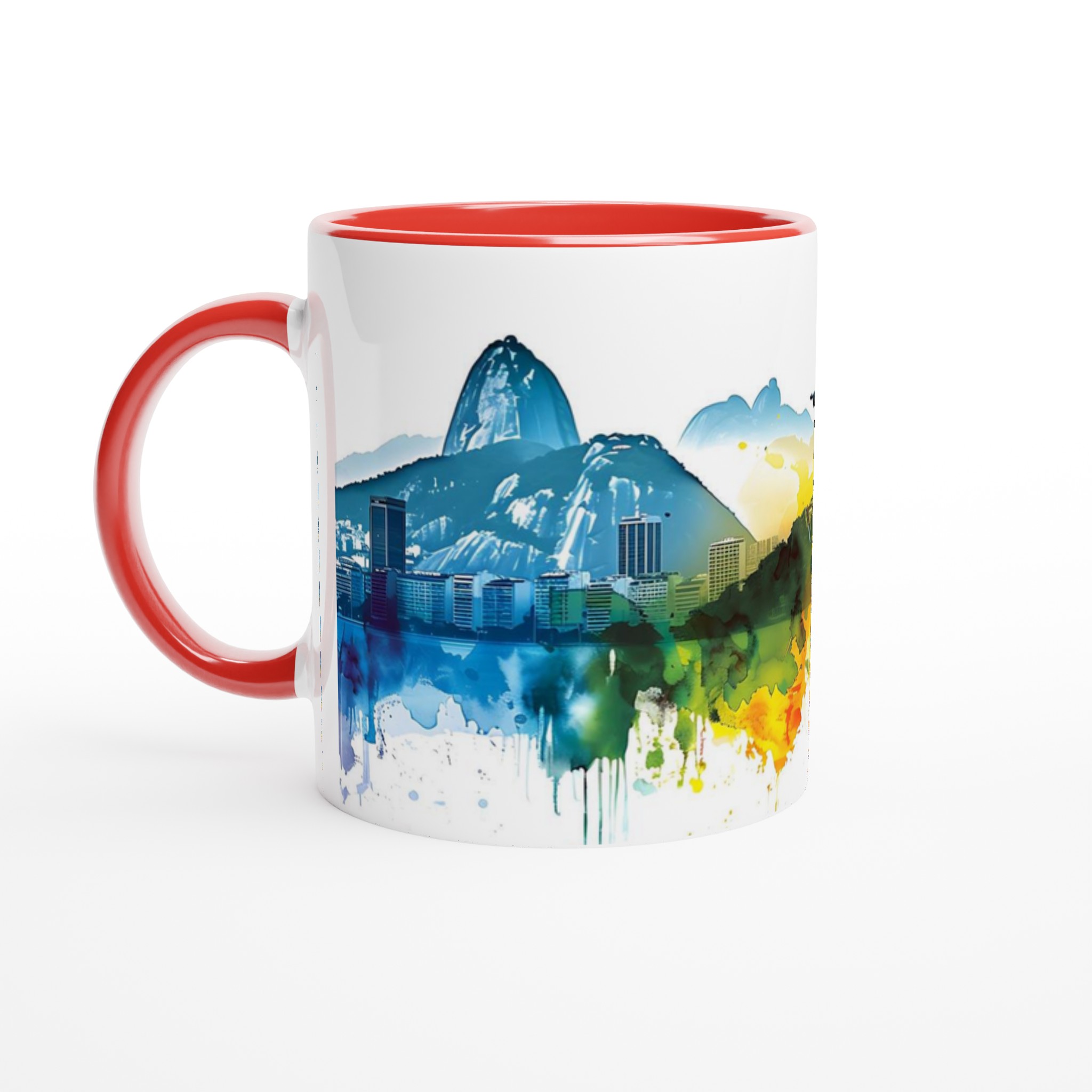 Rio De Janeiro Watercolor Cityscape Keramikmugg – En Färgexplosion för Din Kaffestund 2 398613c7-e9b4-40e0-8e1a-2784adc0b55a