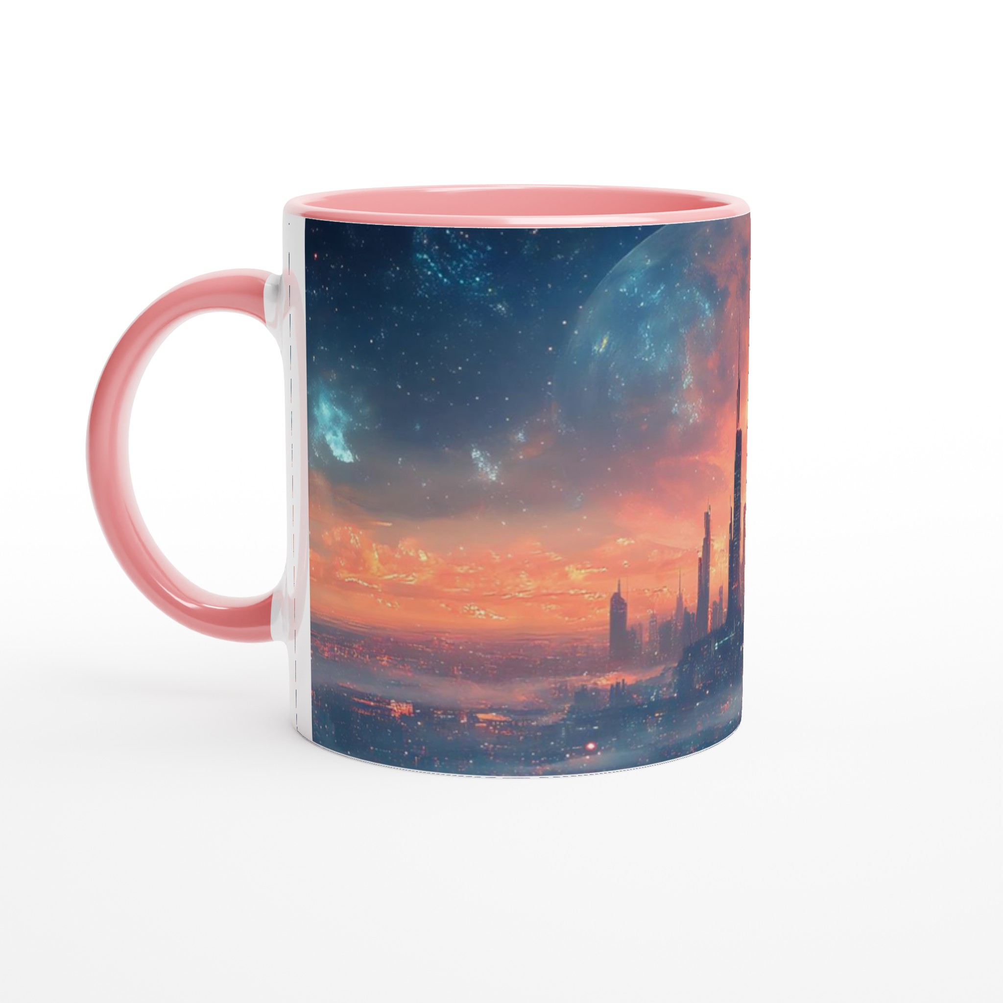 Futuristisk Stadsmugg – Sci-Fi Gryning Över Megalopolis Keramikmugg (11 oz) i flertalet färger 6 39c6067e-fbe0-46b2-9591-0a9d0f736661