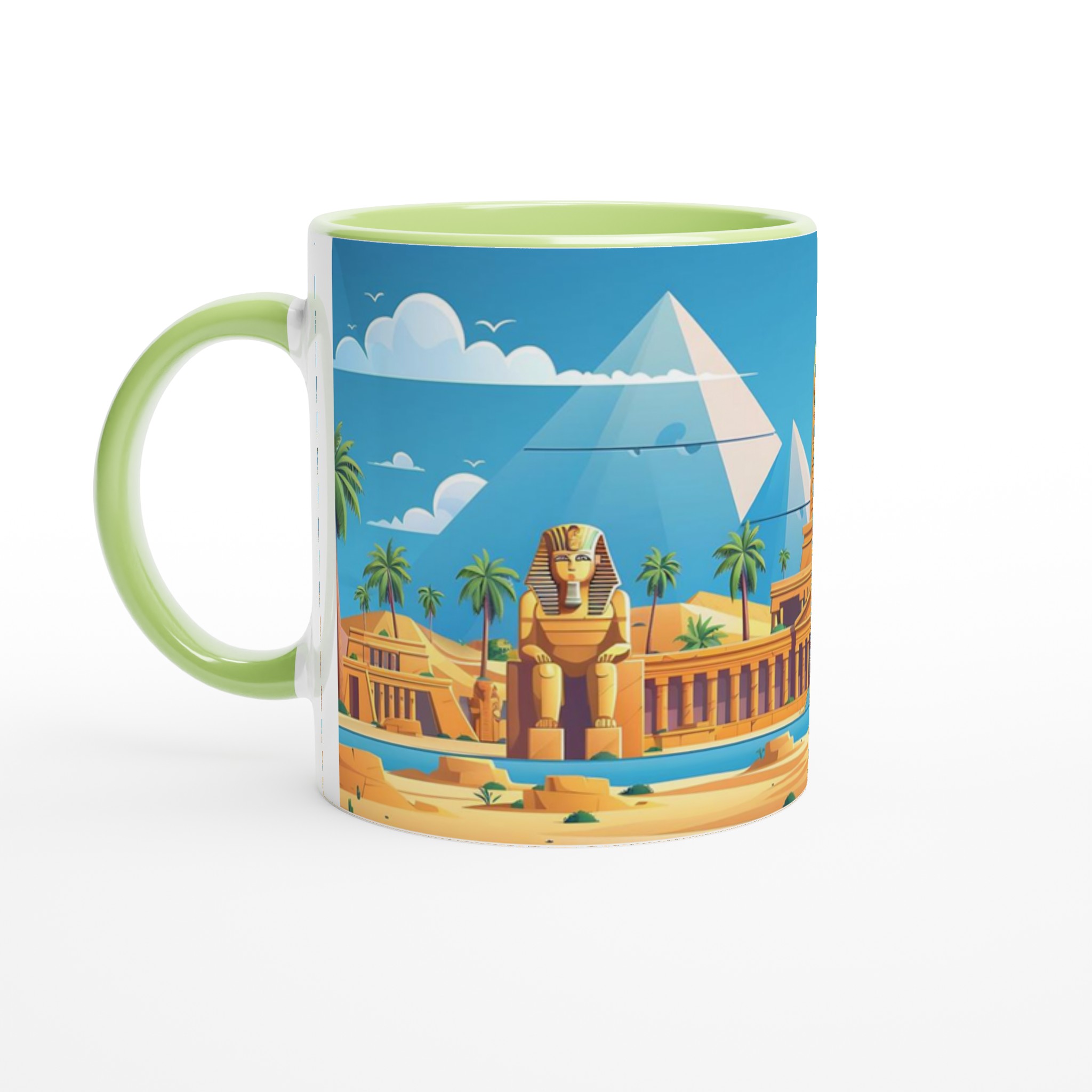 Egyptisk Pyramider & Sfinx 11oz Keramisk Mugg – Res tillbaka i tiden, välj din färg! 3 3a2ba9d7-4b09-4ada-8a19-d7d1d15eaf04