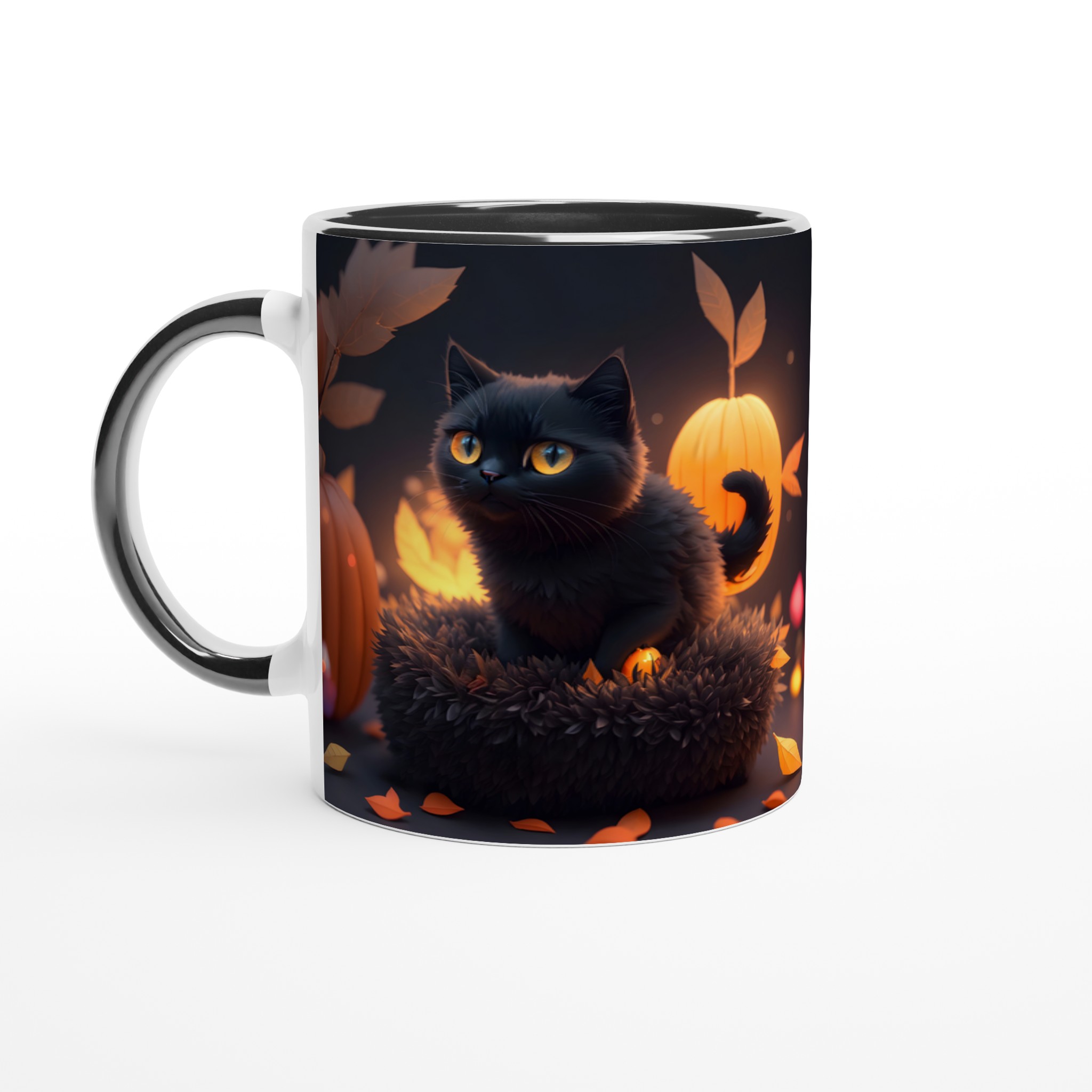 Mystisk Svart Katt Keramikmugg - Höstmys i Valfri Färg, 11oz 7 3ac0b13c-c952-4aac-a906-1f4080233d5f