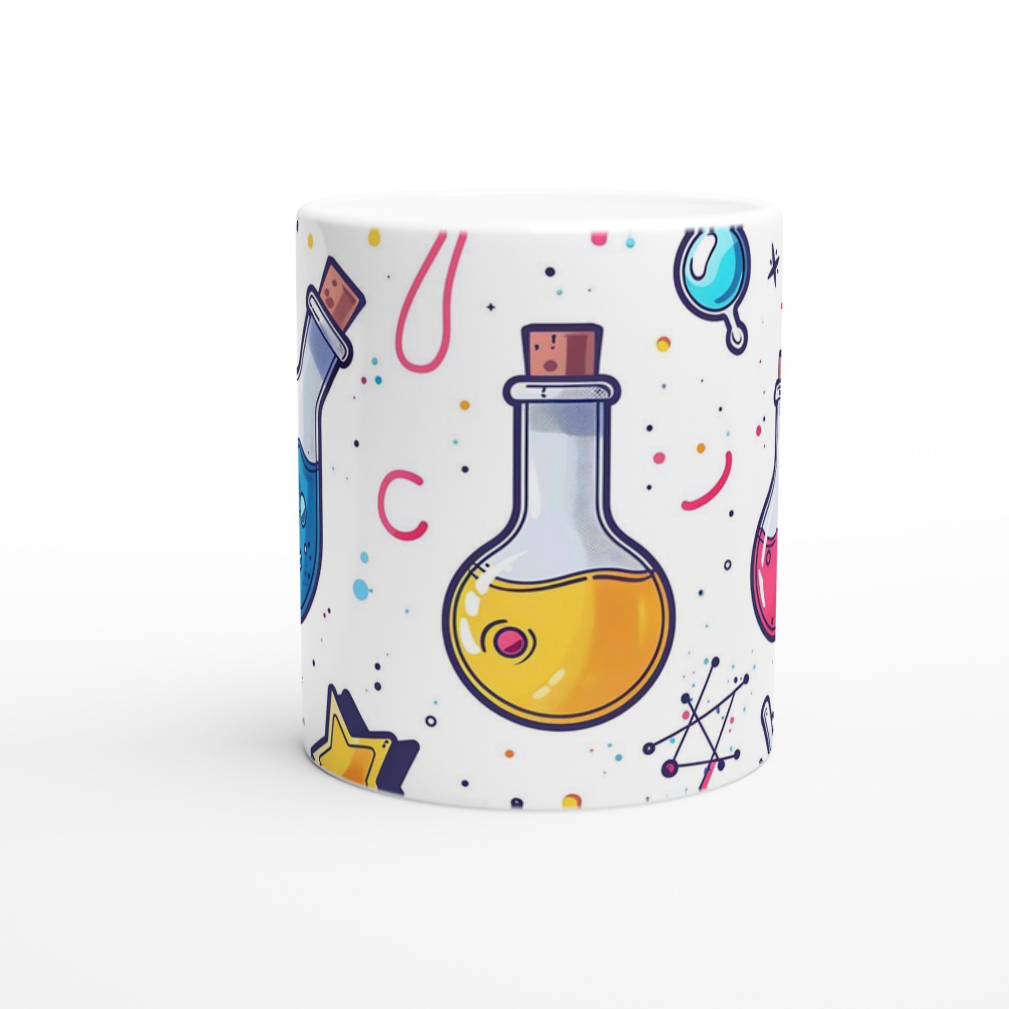 Vetenskapsmugg: Kemiexperiment i Pop Art – 11oz Keramisk Mugg för Nyfikna Själar 8 3ad16cbc-23c2-4068-ab39-d5c378748f9d