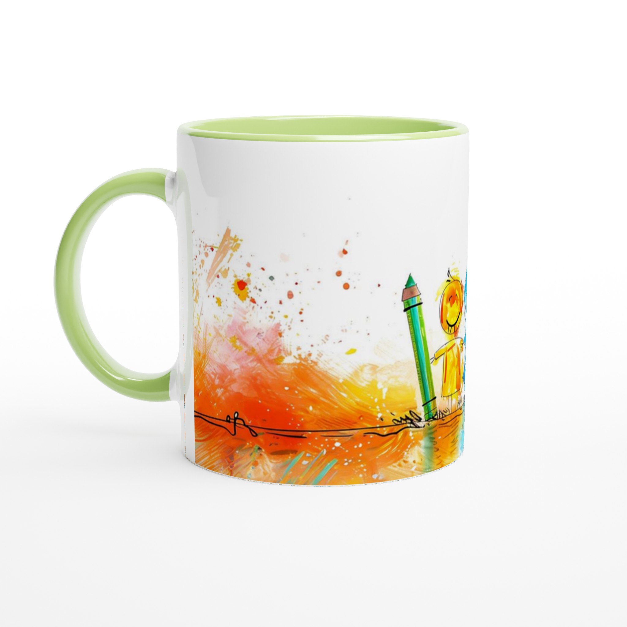 Kreativ Glädje: 11oz Keramisk Mugg med Lekfull Konst & Färgstarka Splashar – Välj Din Favoritfärg! 3 3b083d42-a71d-486a-9d1c-a0c787773fcc