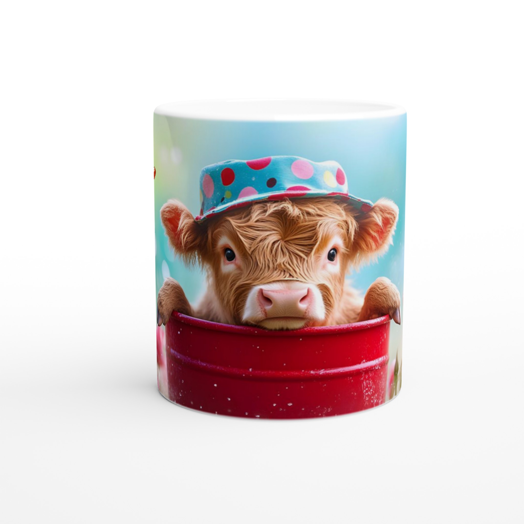 Söt Kalv med Festlig Hatt – 11oz Keramikmugg i ditt Val av Färg 8 3b3ff8bf-1ac4-483d-a0e8-4a7fbbd1f181
